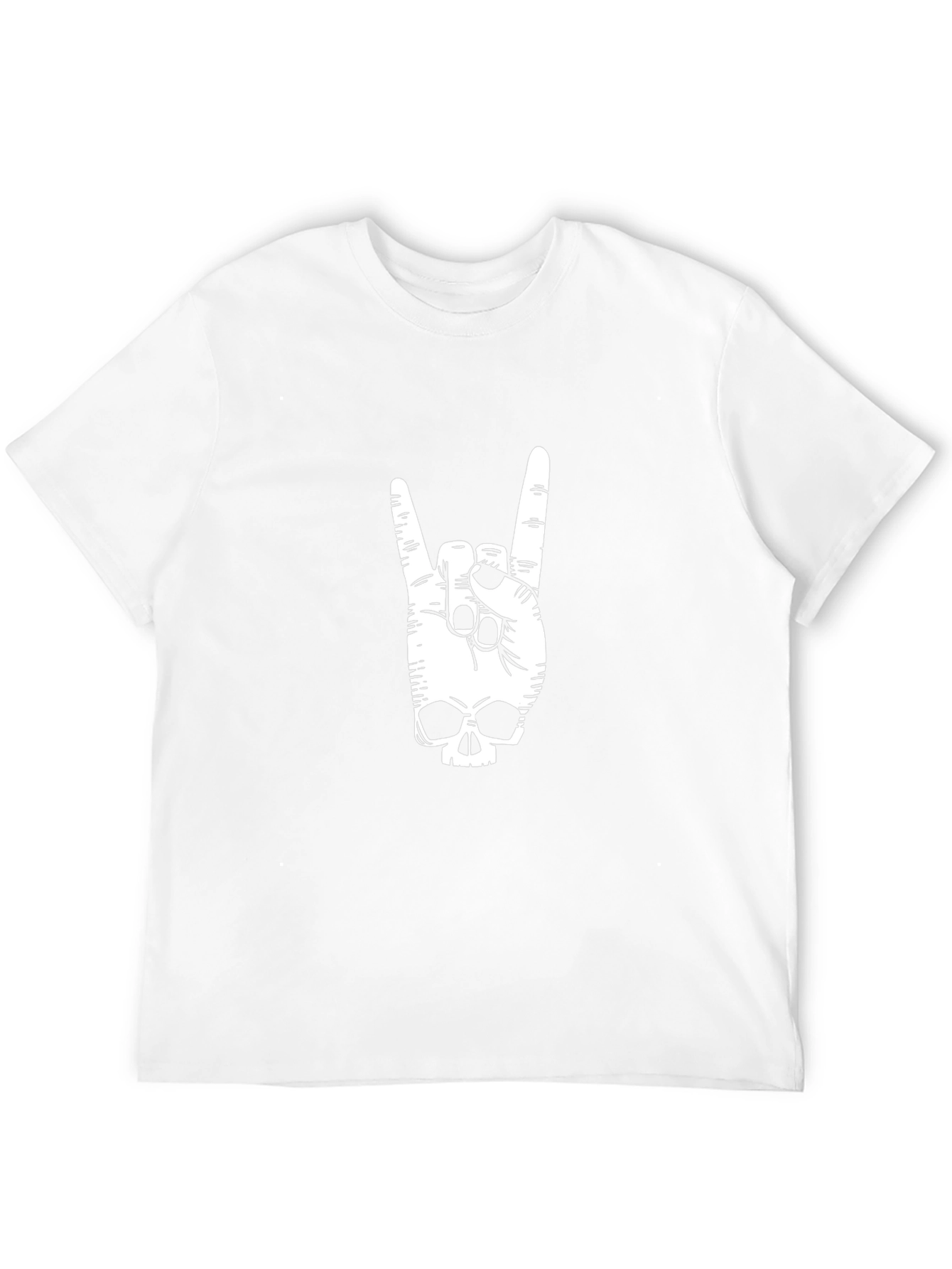 Rock On Skull Graphic T-Shirt - Black Cotton Tee
