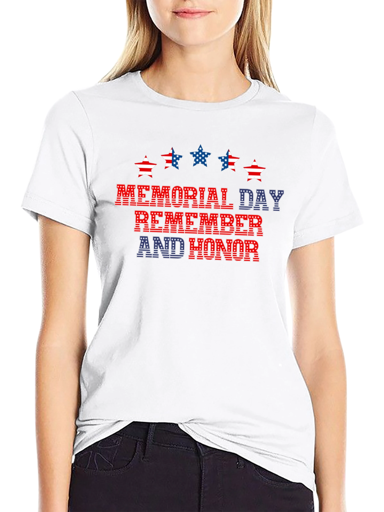 Memorial Day Remember and Honor Patriotic T-Shirt