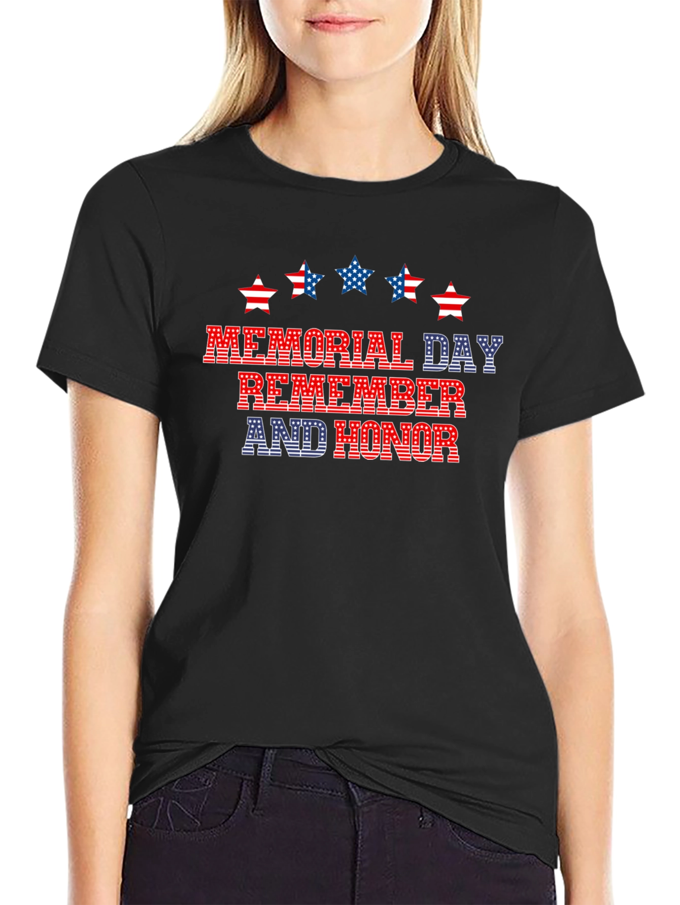 Memorial Day Remember and Honor Patriotic T-Shirt