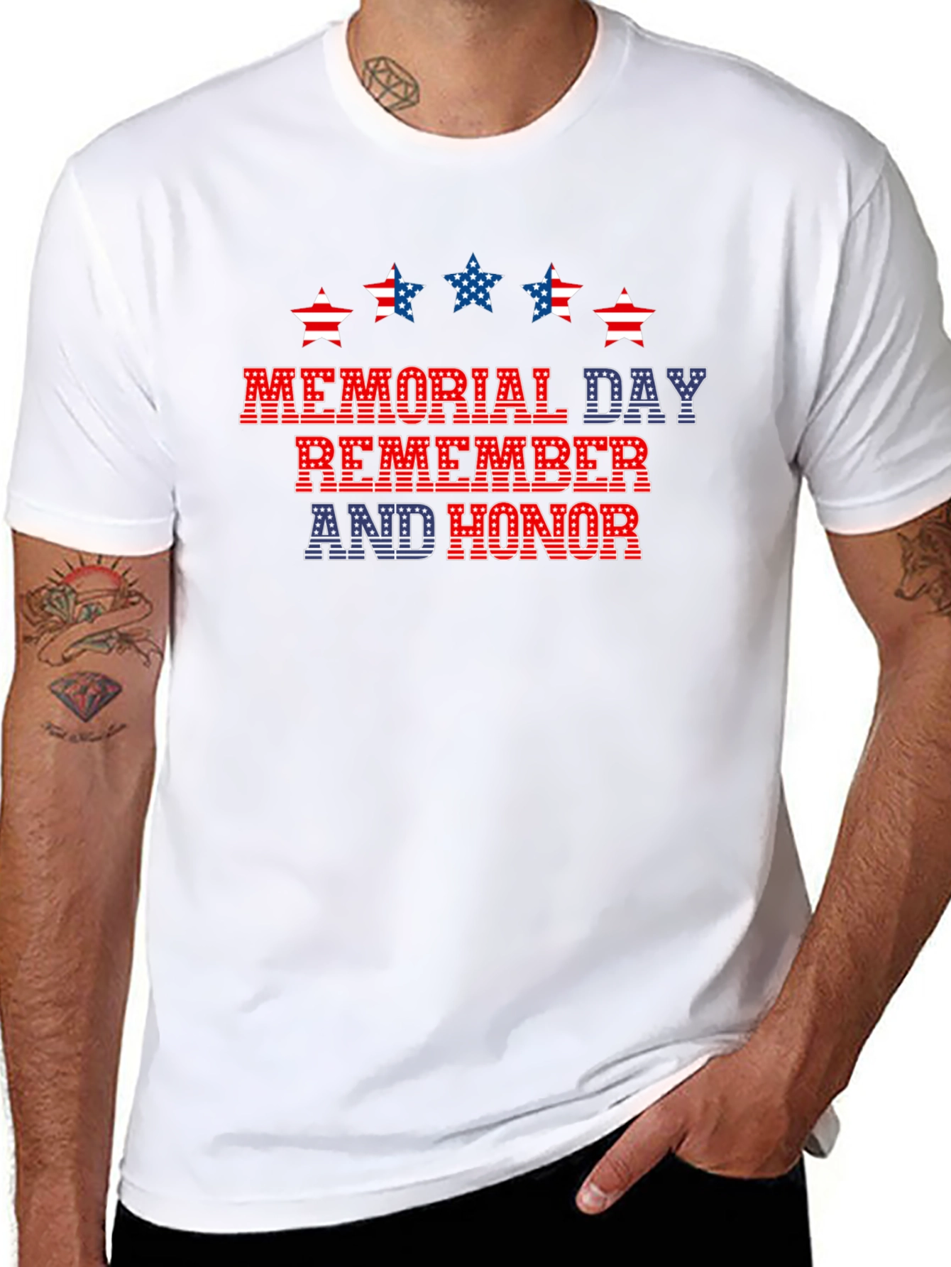 Memorial Day Remember and Honor Patriotic T-Shirt