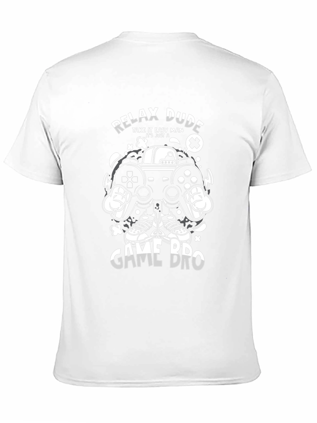 Relax Dude Game Bro Black Graphic T-Shirt