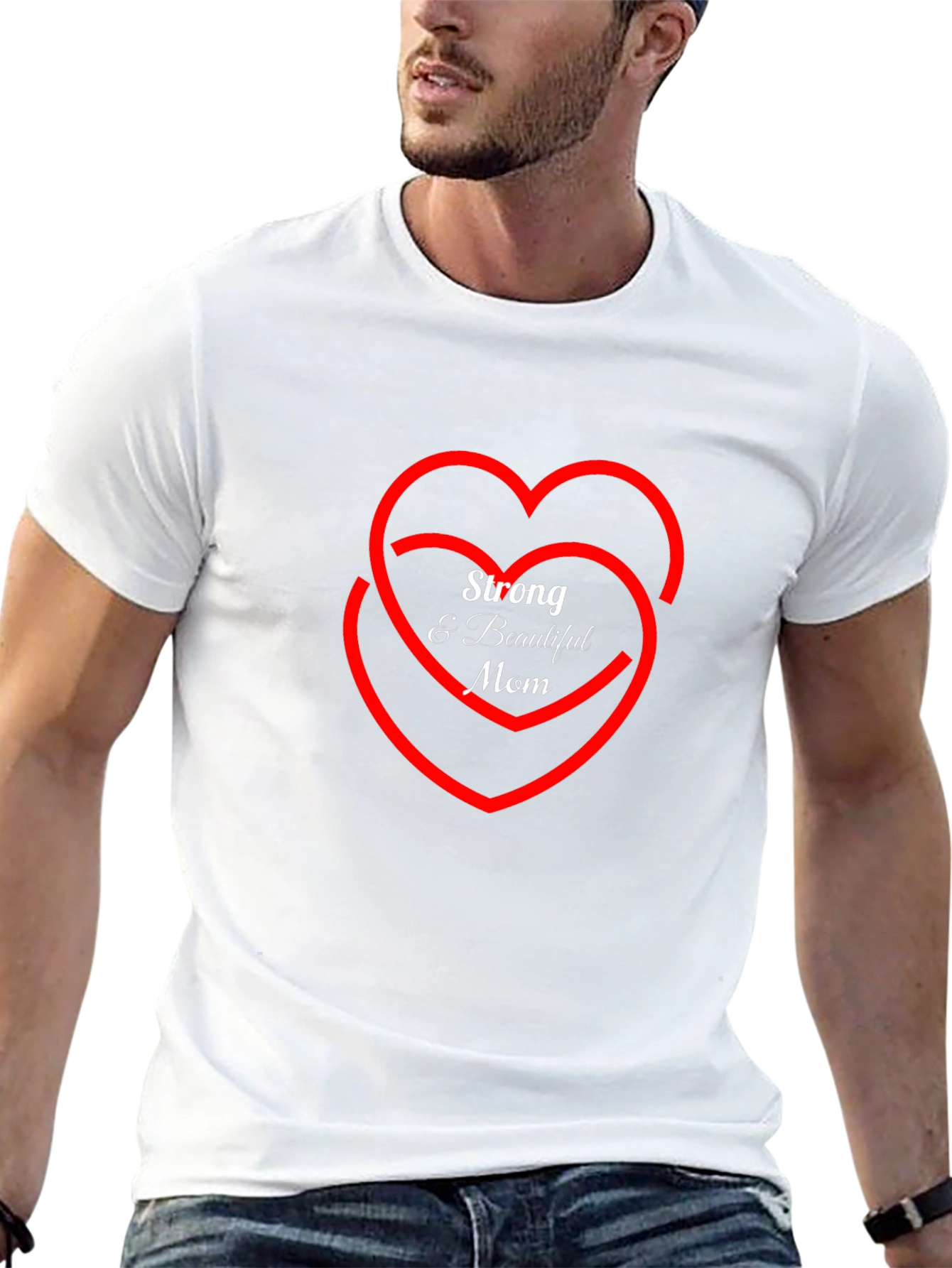 Strong & Beautiful Mom Graphic Tee - Black