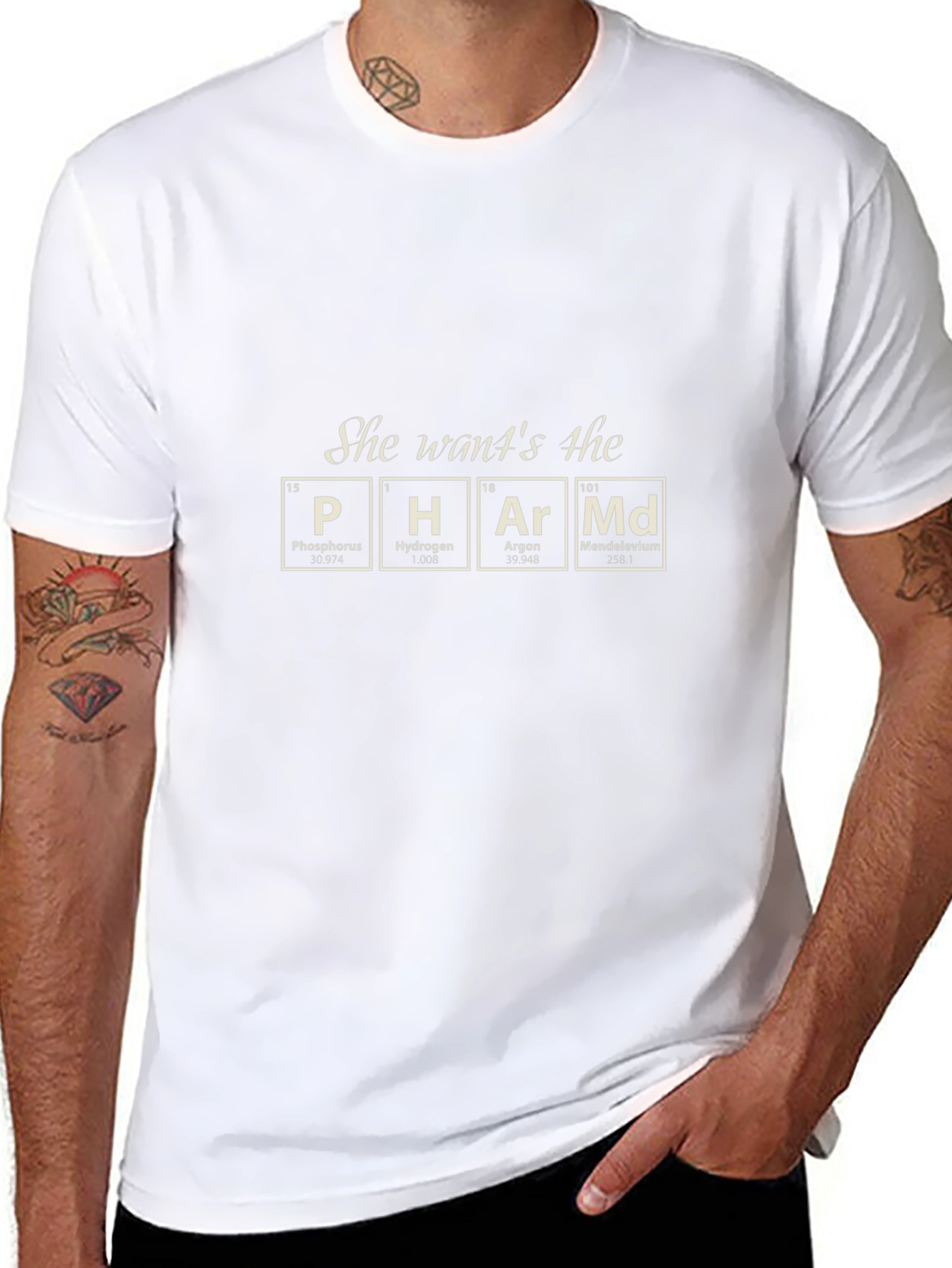She Wants the PHArMd T-Shirt - Chemistry Humor