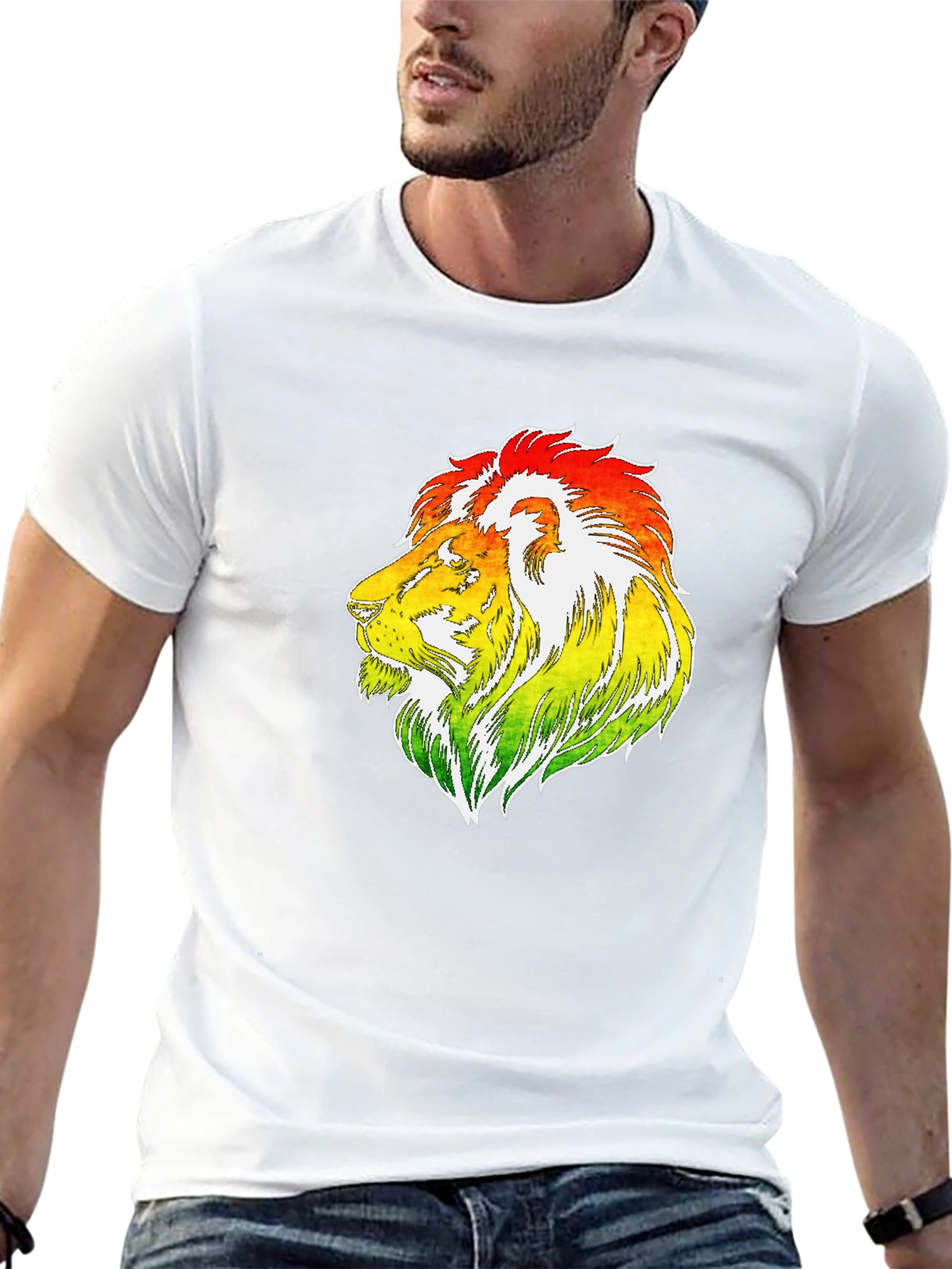 Rasta Lion Graphic T-Shirt - Reggae Style