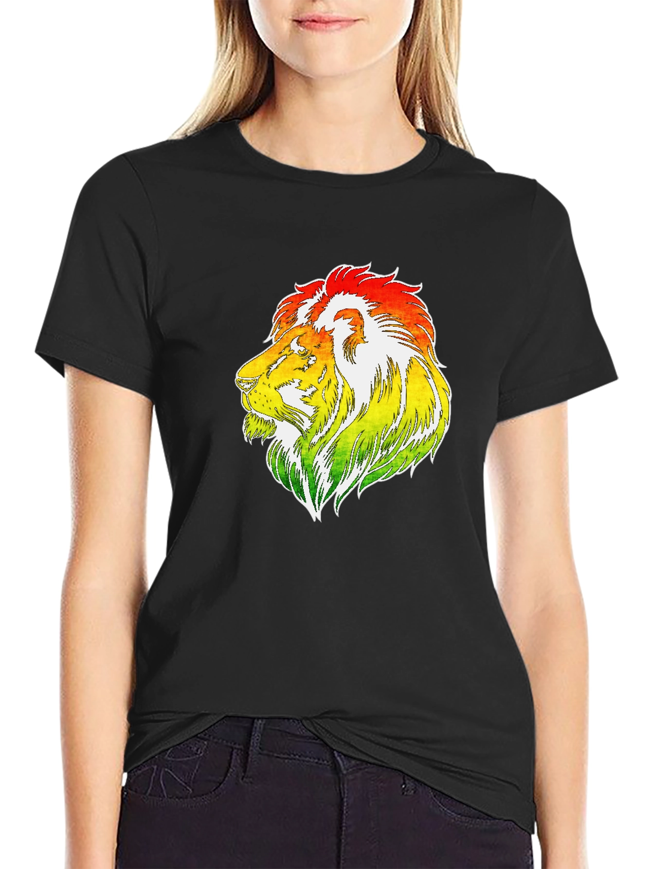 Rasta Lion Graphic T-Shirt - Reggae Style