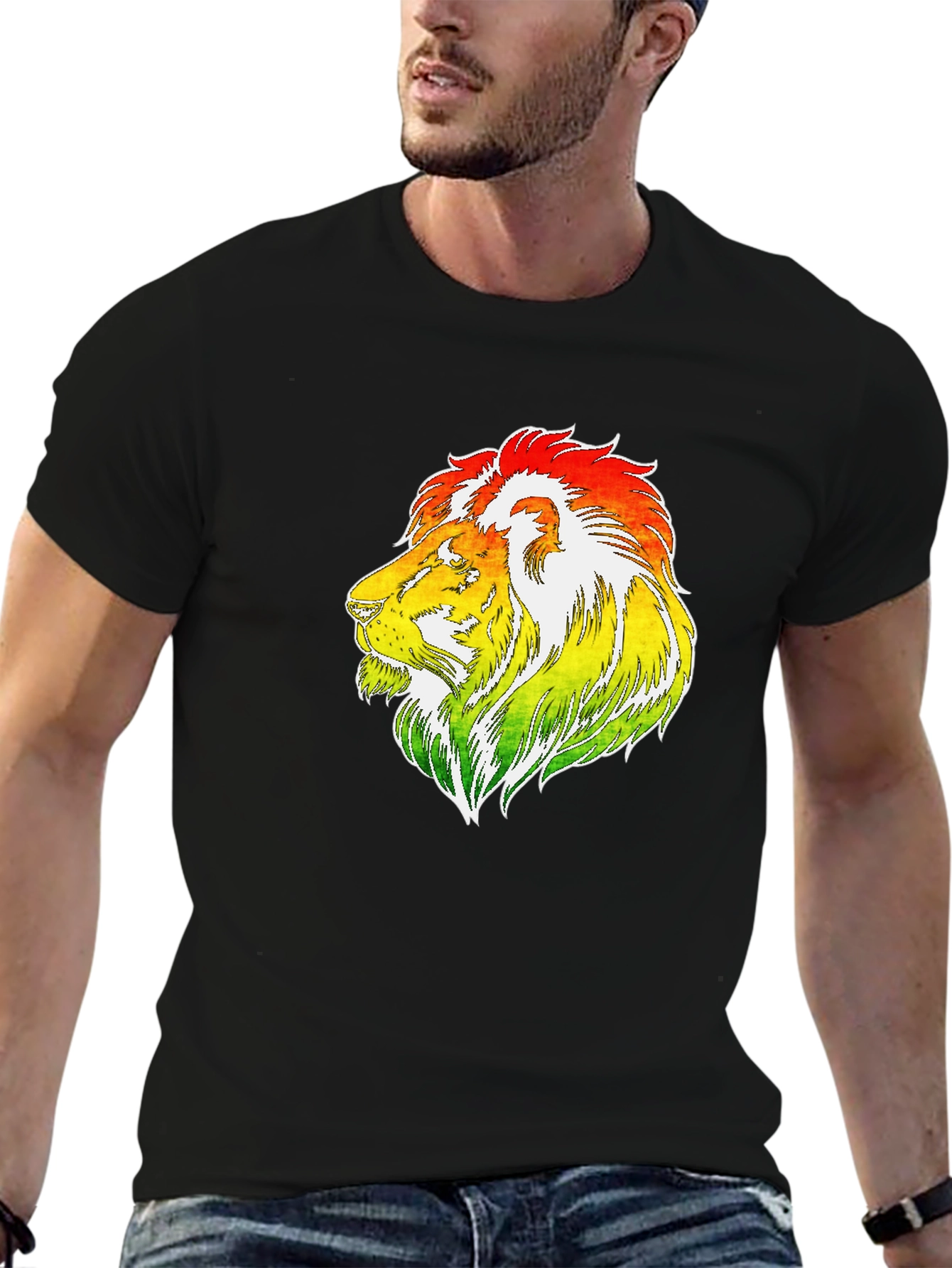 Rasta Lion Graphic T-Shirt - Reggae Style