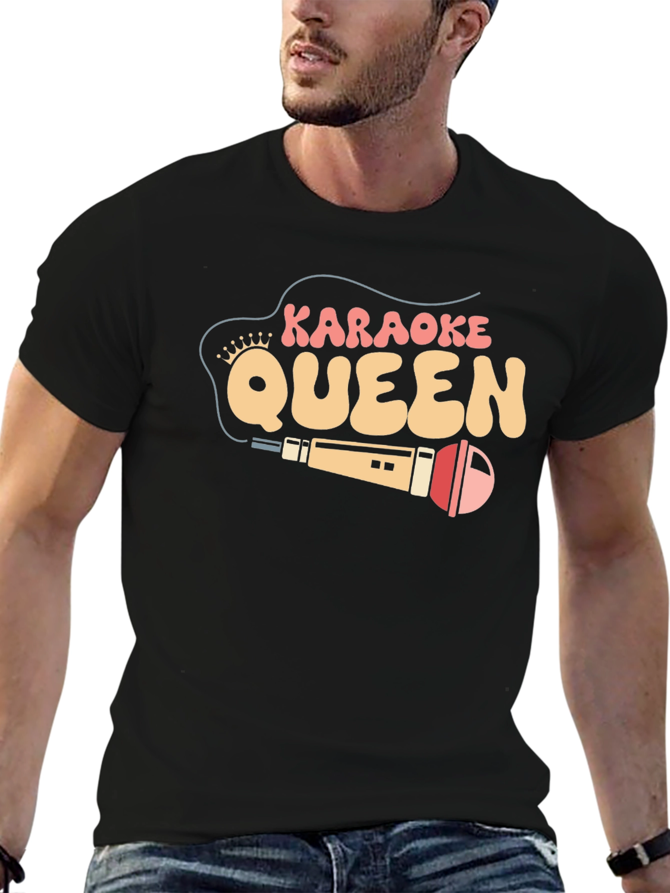 Karaoke Queen Black Graphic Tee