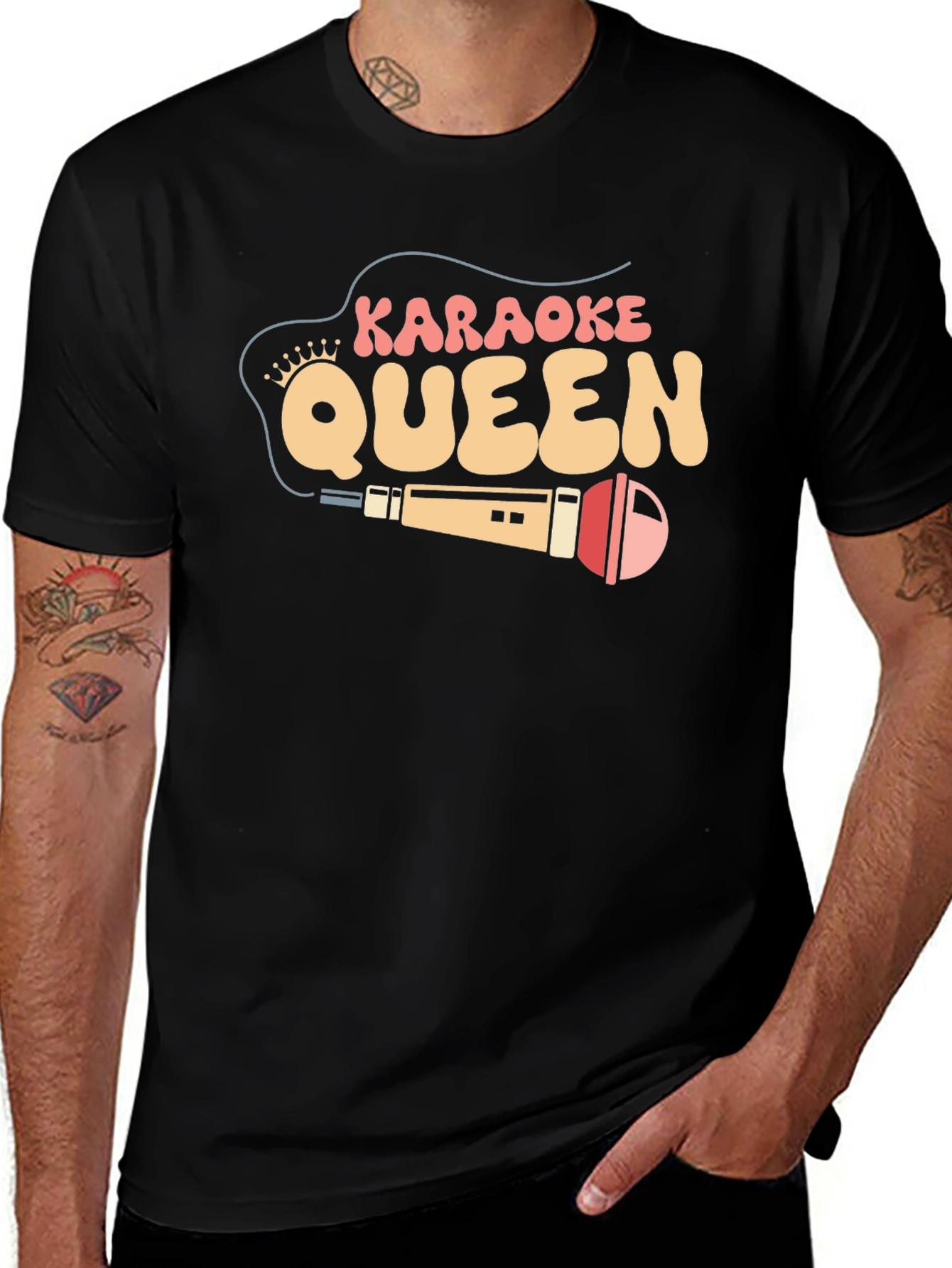 Karaoke Queen Black Graphic Tee