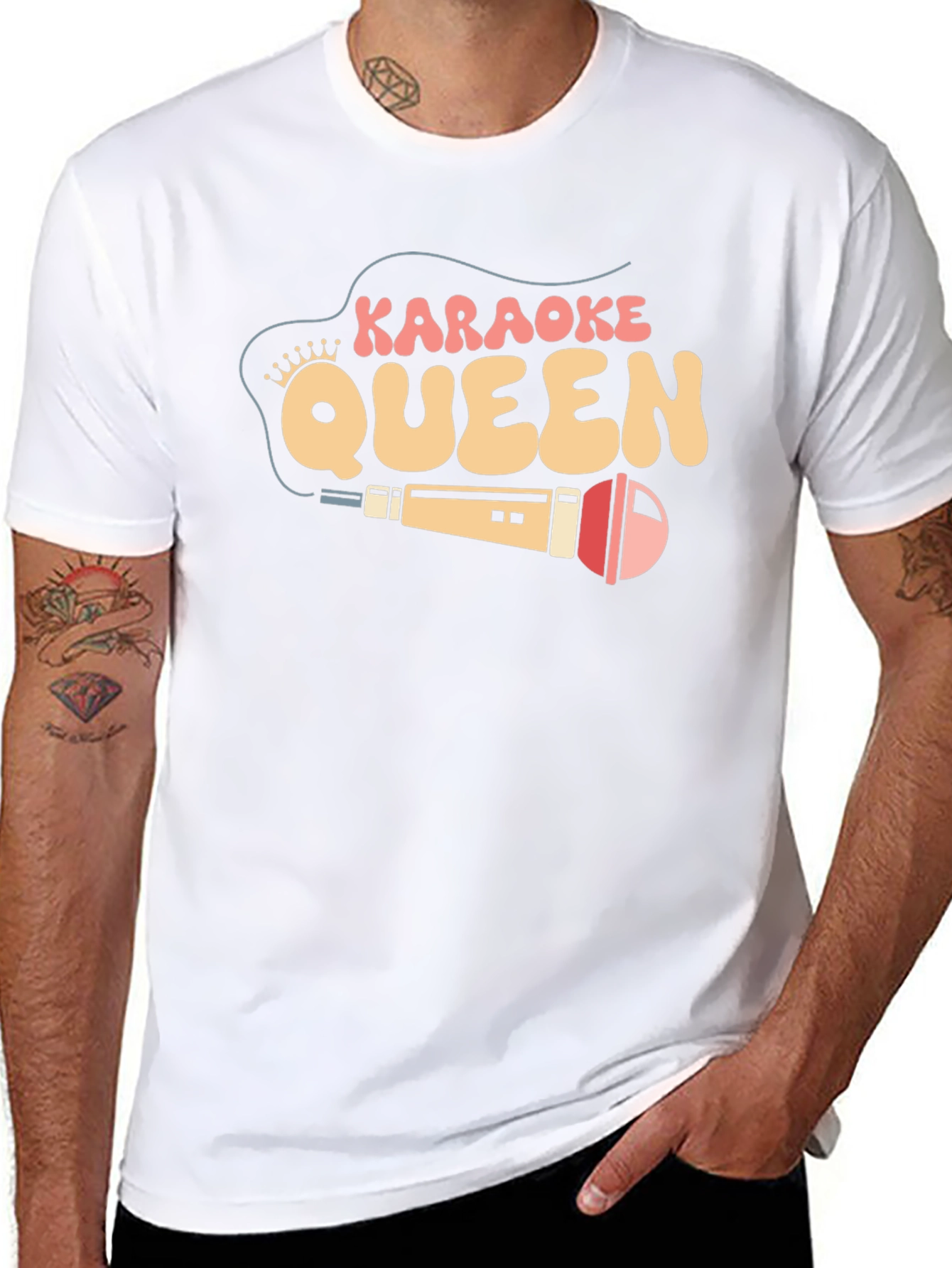 Karaoke Queen Black Graphic Tee