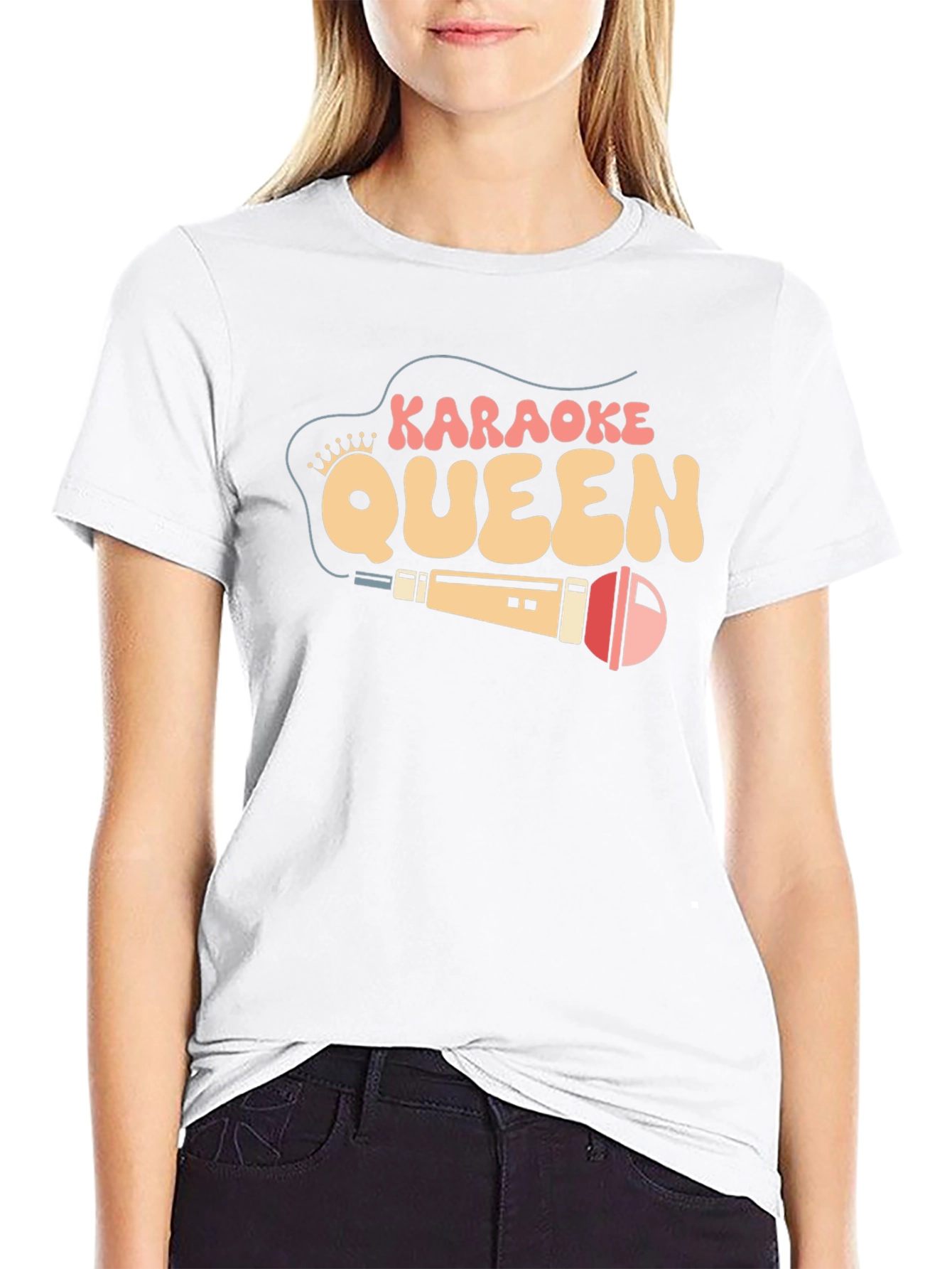 Karaoke Queen Black Graphic Tee
