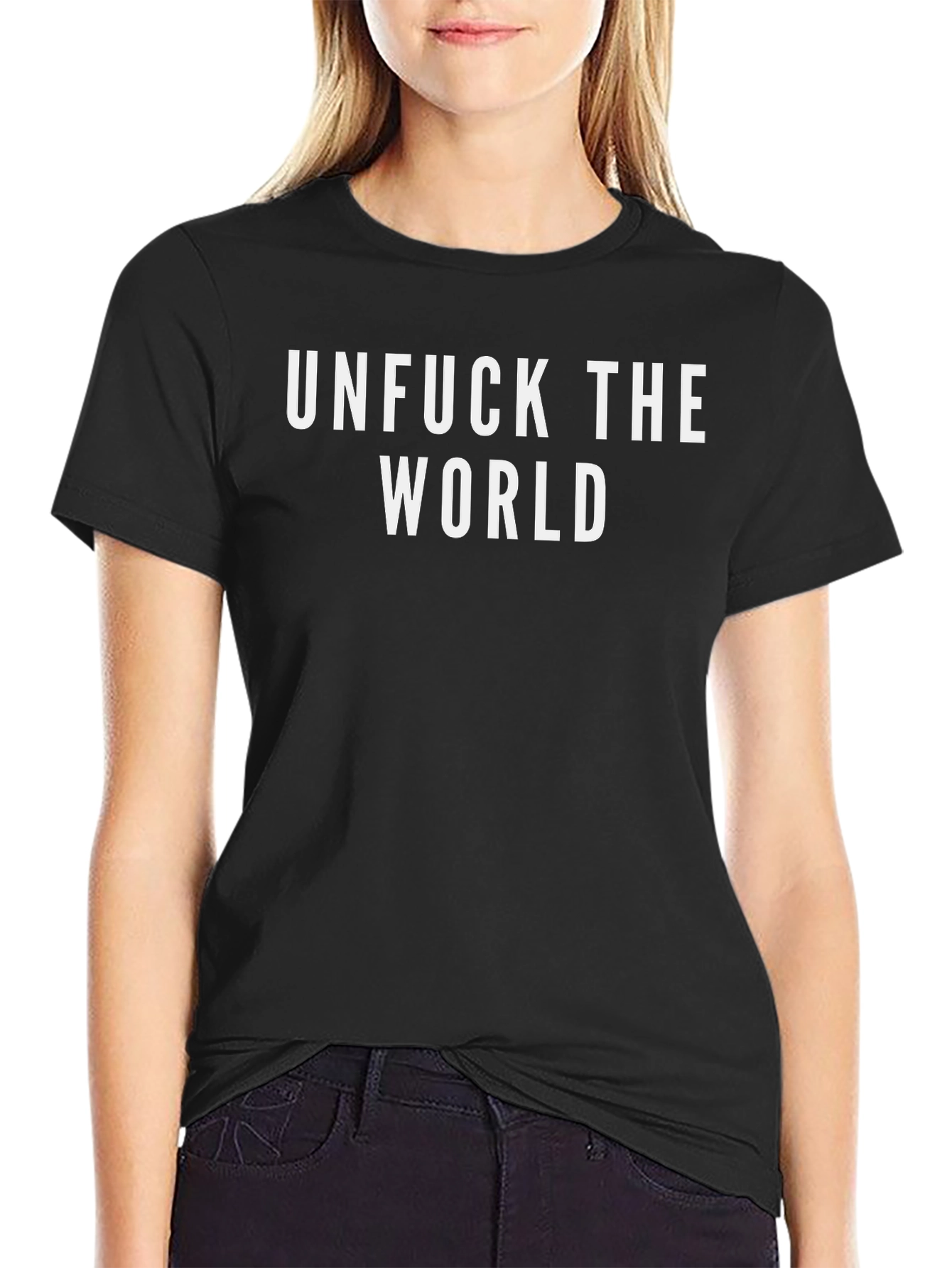 Unfuck The World Graphic Tee - Black