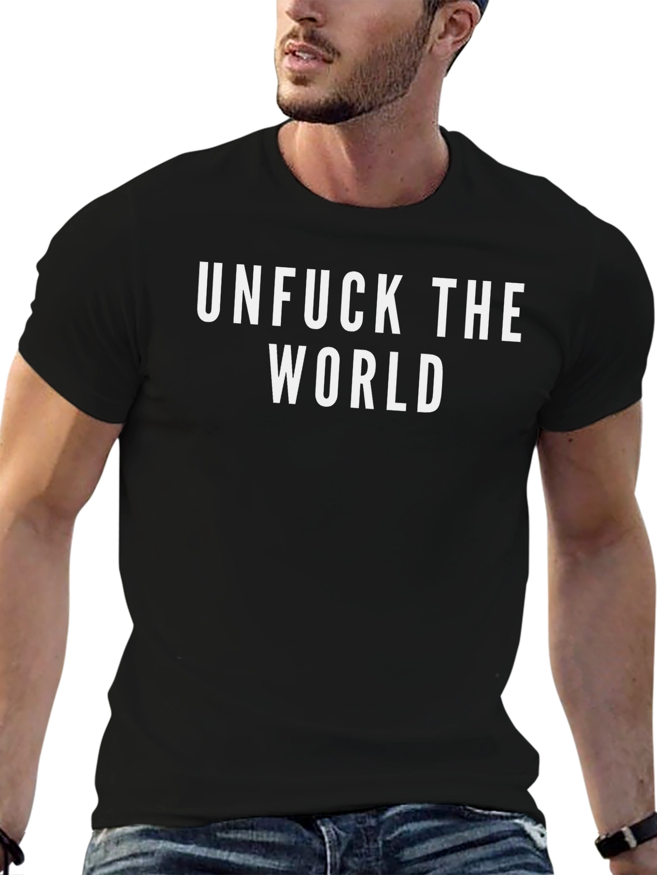 Unfuck The World Graphic Tee - Black
