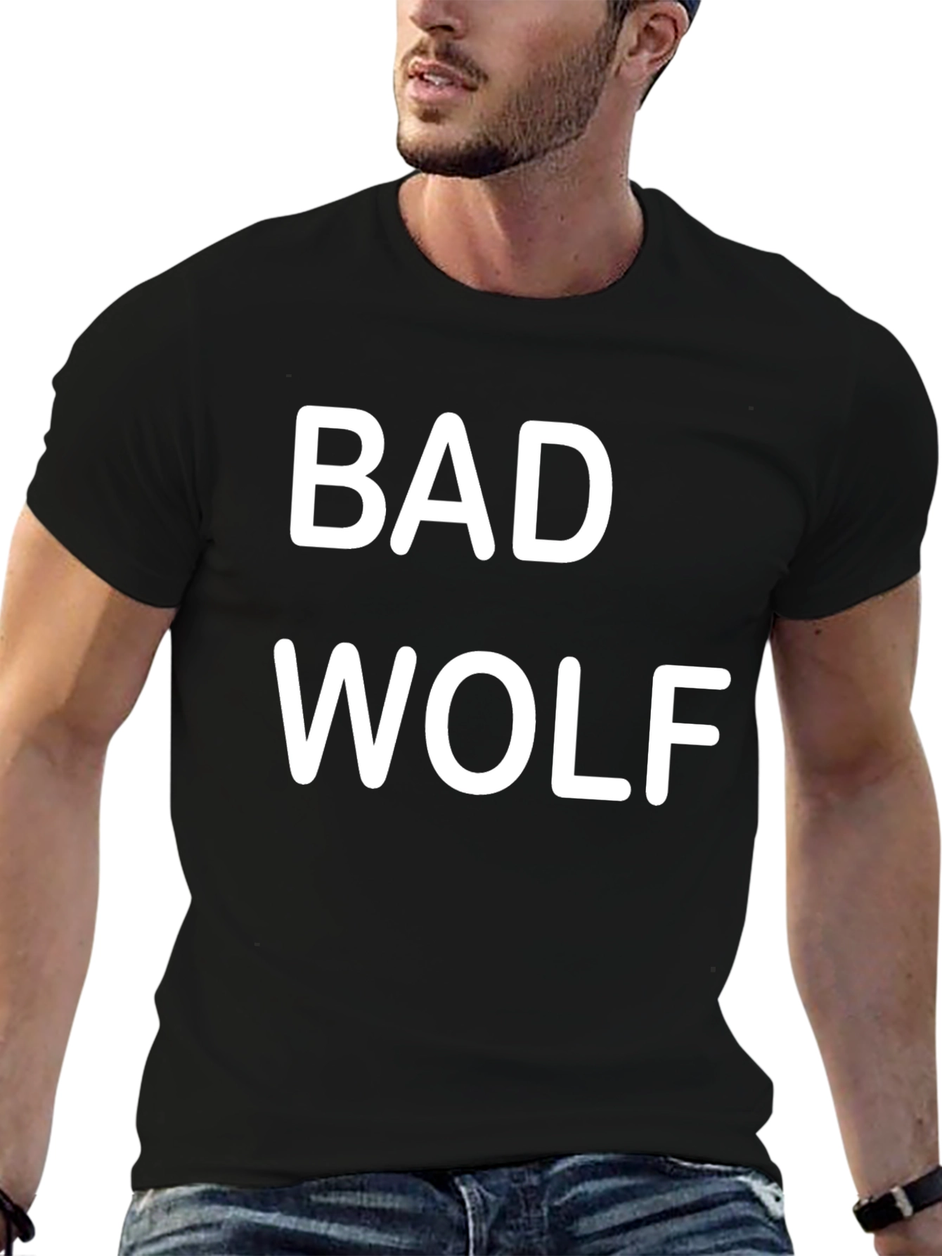 Bad Wolf Graphic T-Shirt - Black Short Sleeve