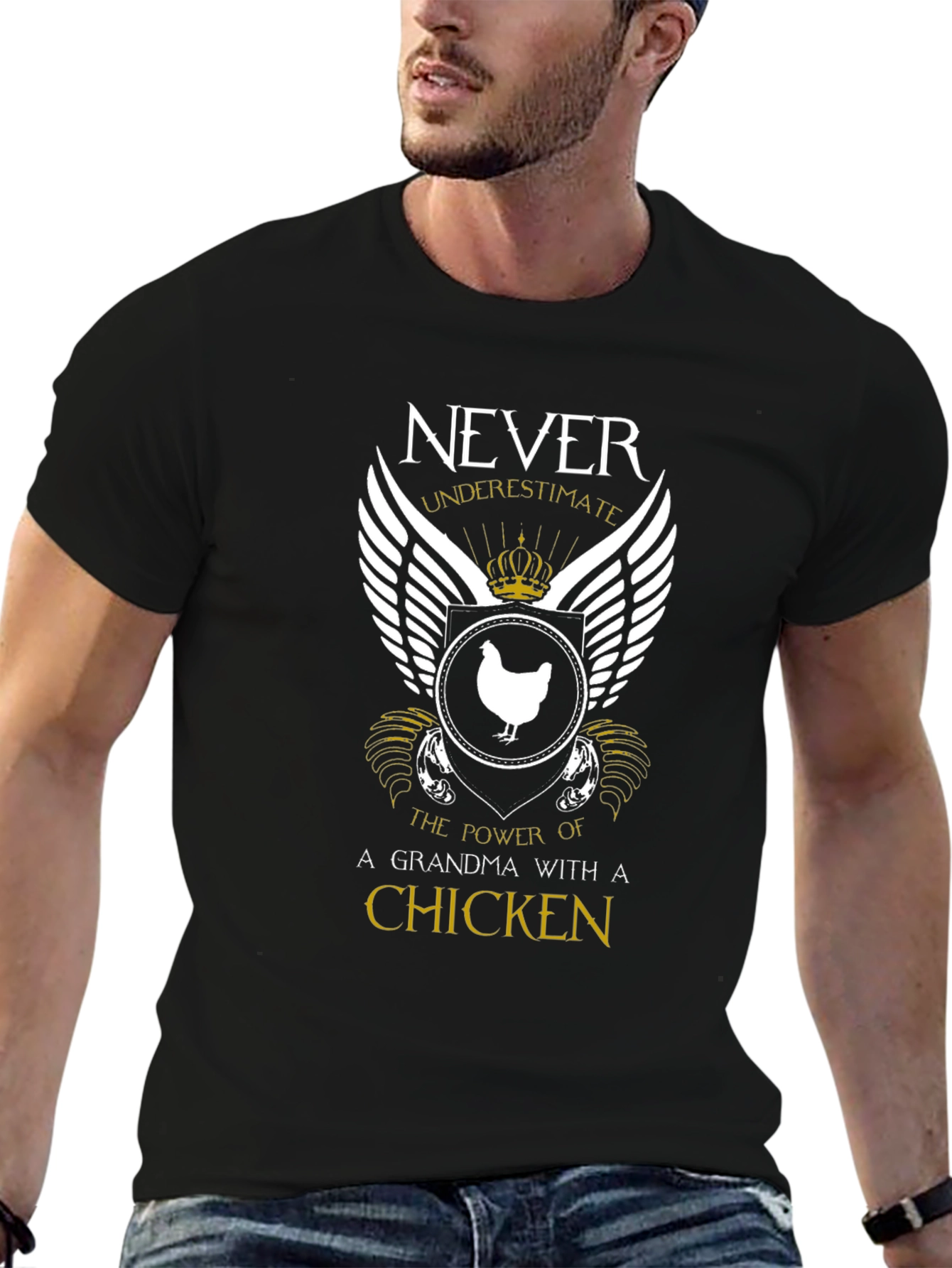 Never Underestimate A Grandma With A Chicken T-Shirt