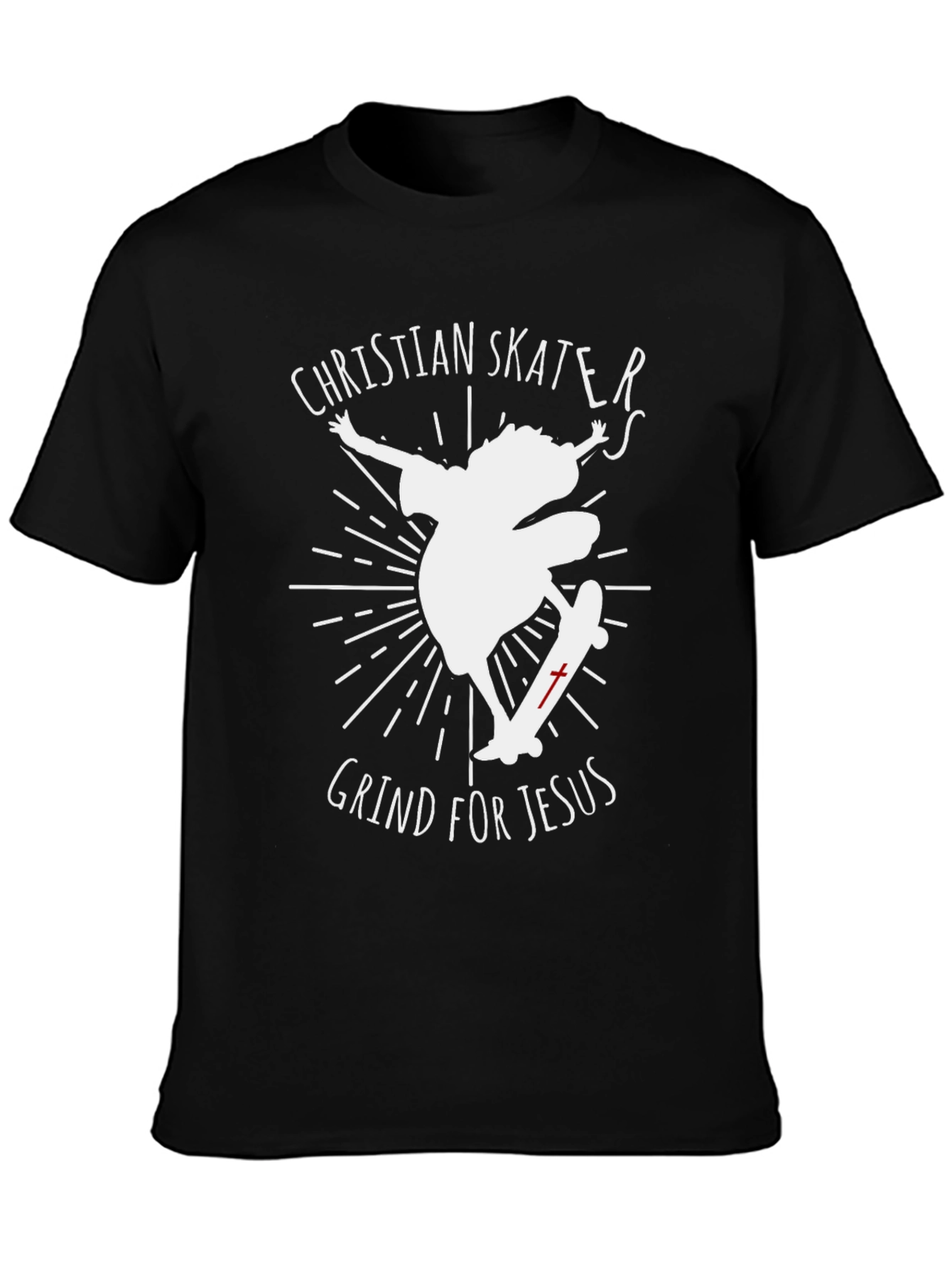 Christian Skater Graphic Tee - Grind for Jesus!