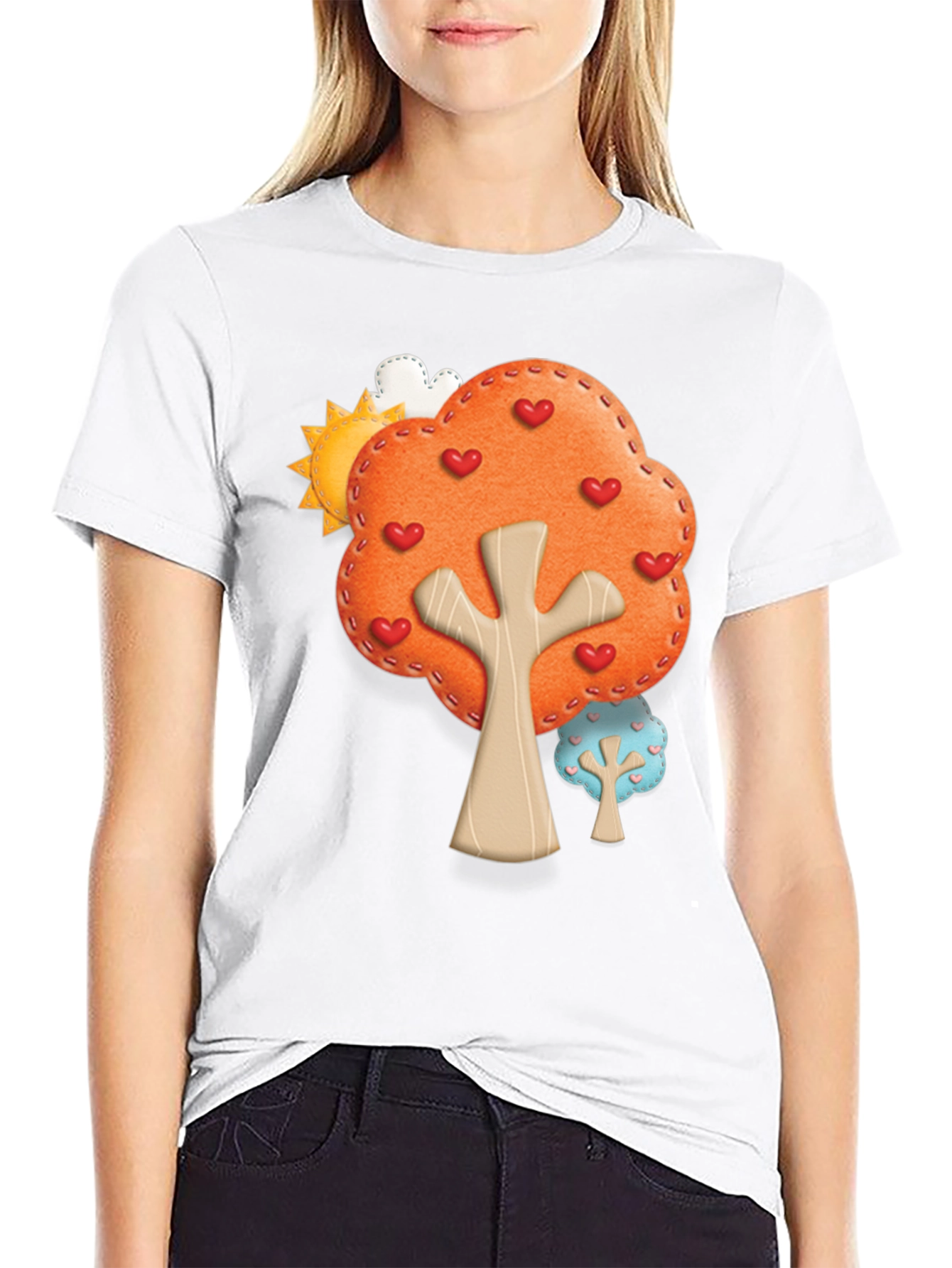 Heart Tree Graphic Tee - Black