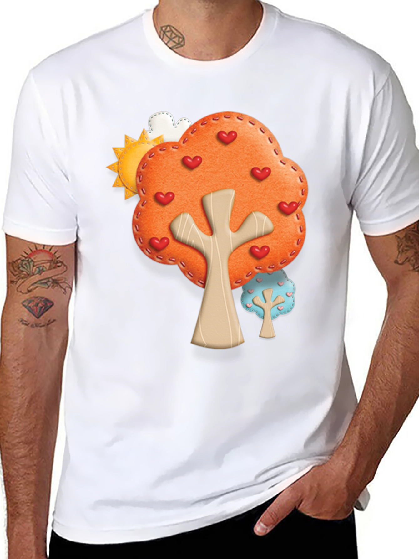 Heart Tree Graphic Tee - Black