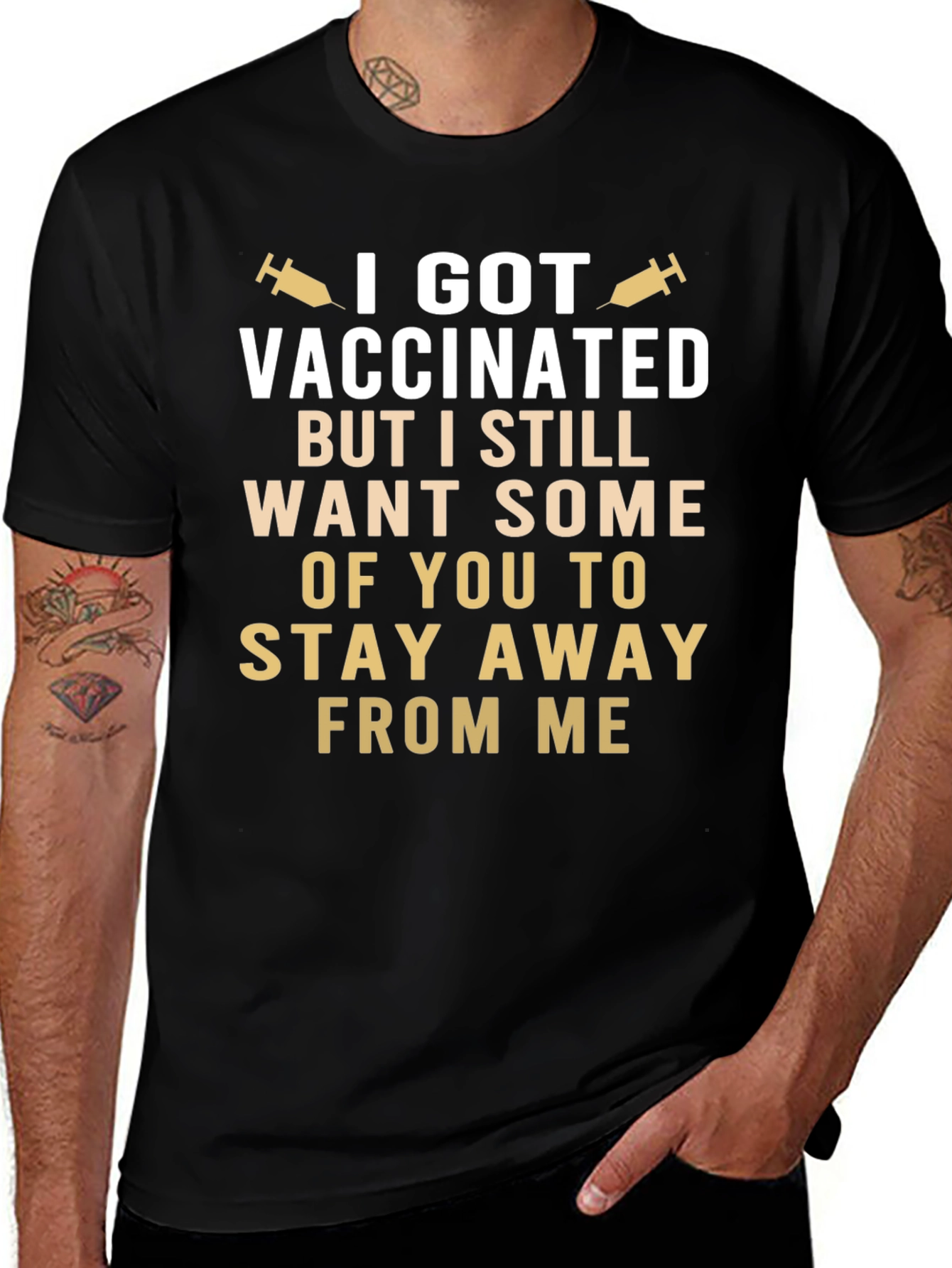 Vaccinated Stay Away Funny T-Shirt
