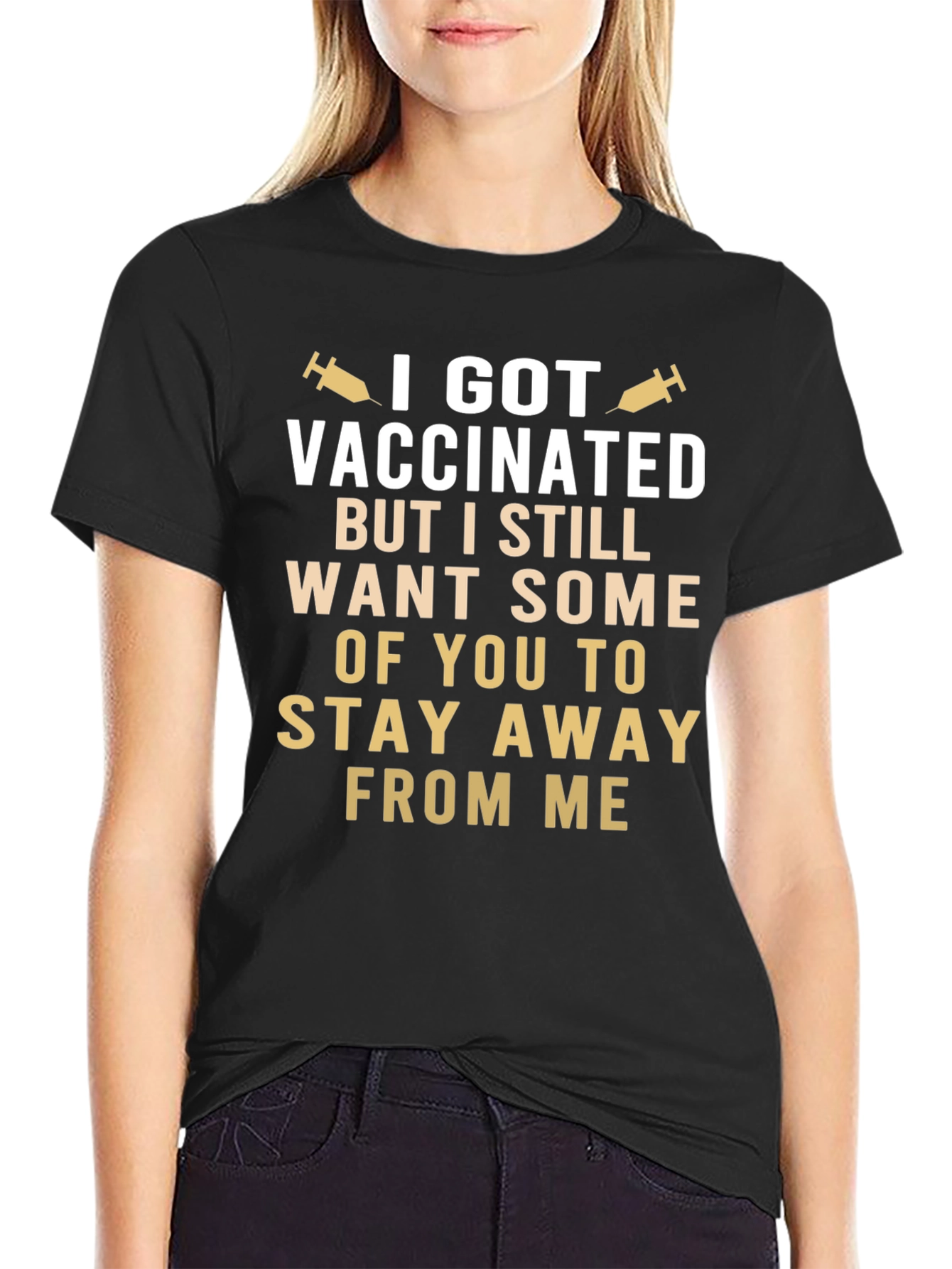 Vaccinated Stay Away Funny T-Shirt