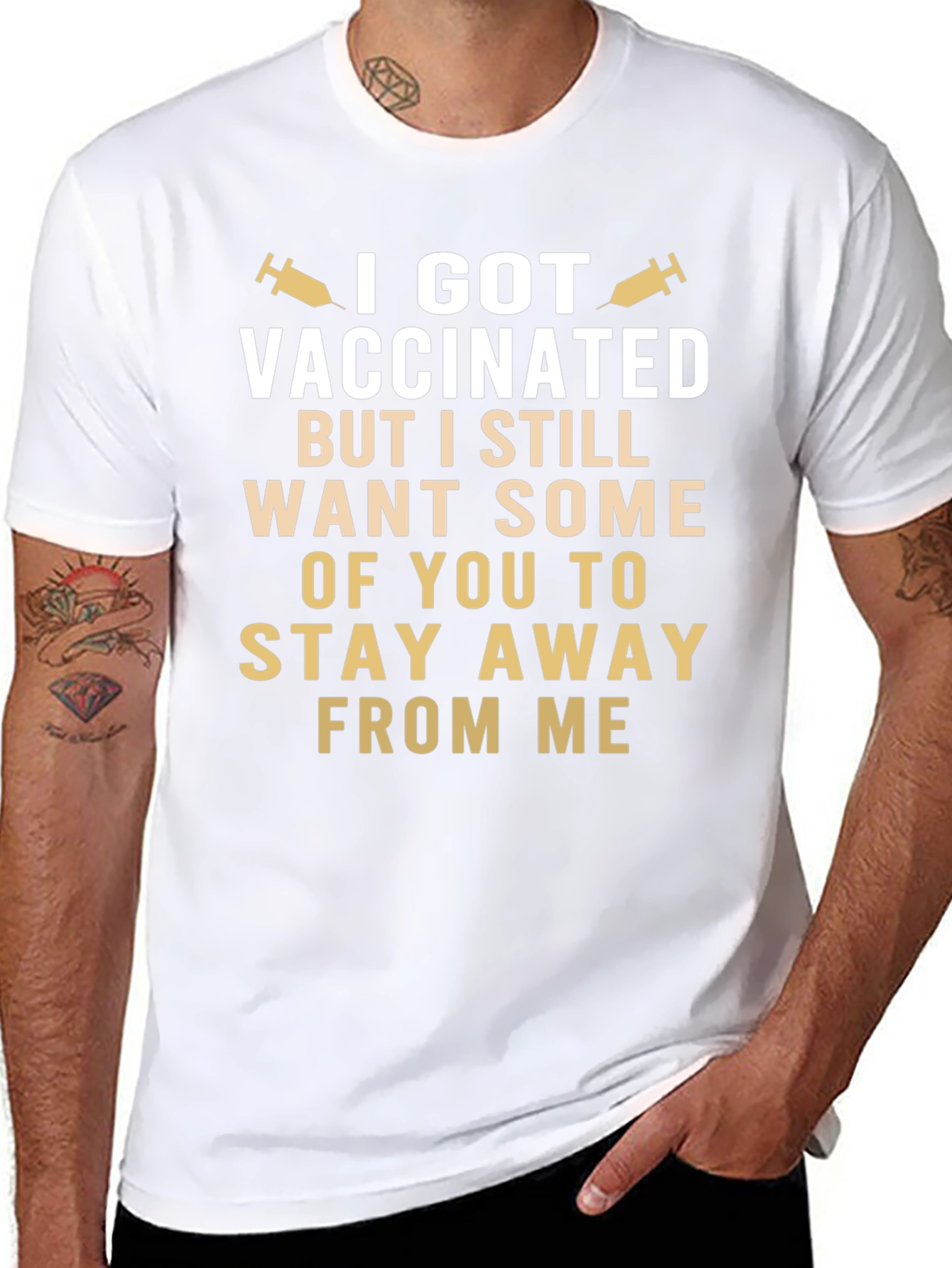 Vaccinated Stay Away Funny T-Shirt
