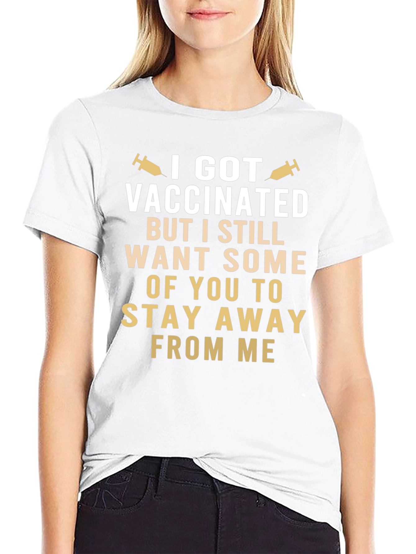 Vaccinated Stay Away Funny T-Shirt