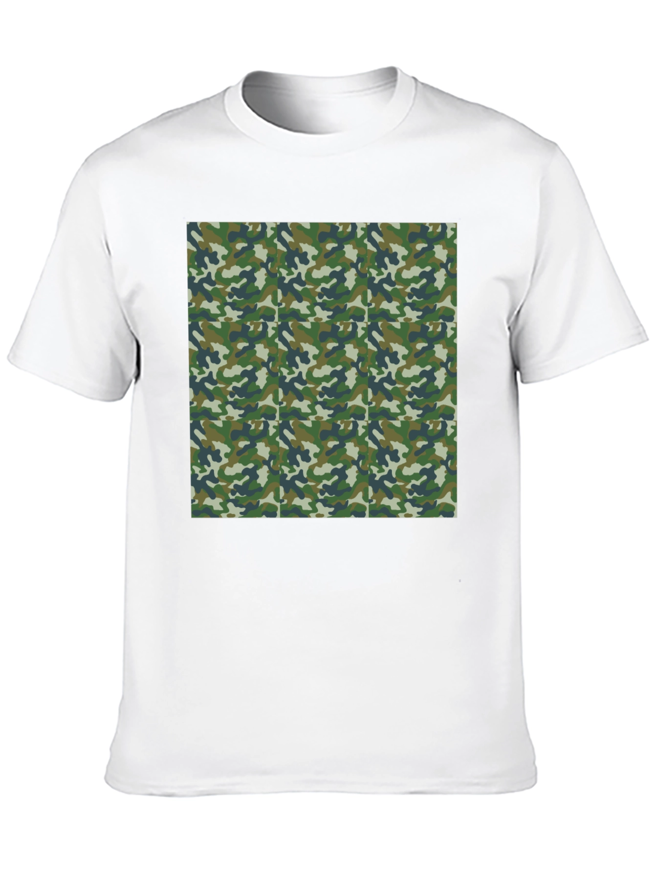 Camo Print Mens Black T-Shirt