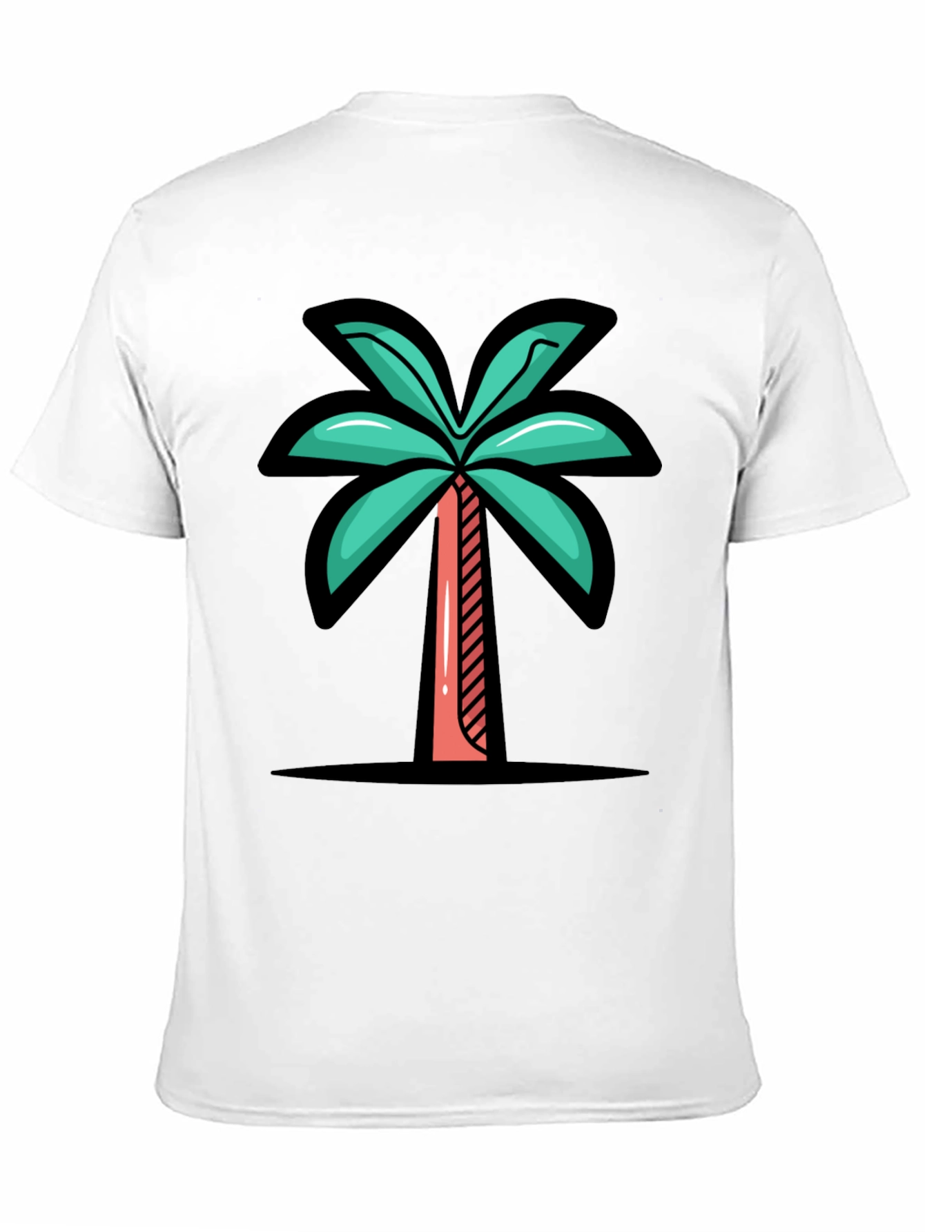 Tropical Palm Tree Graphic Tee - Black