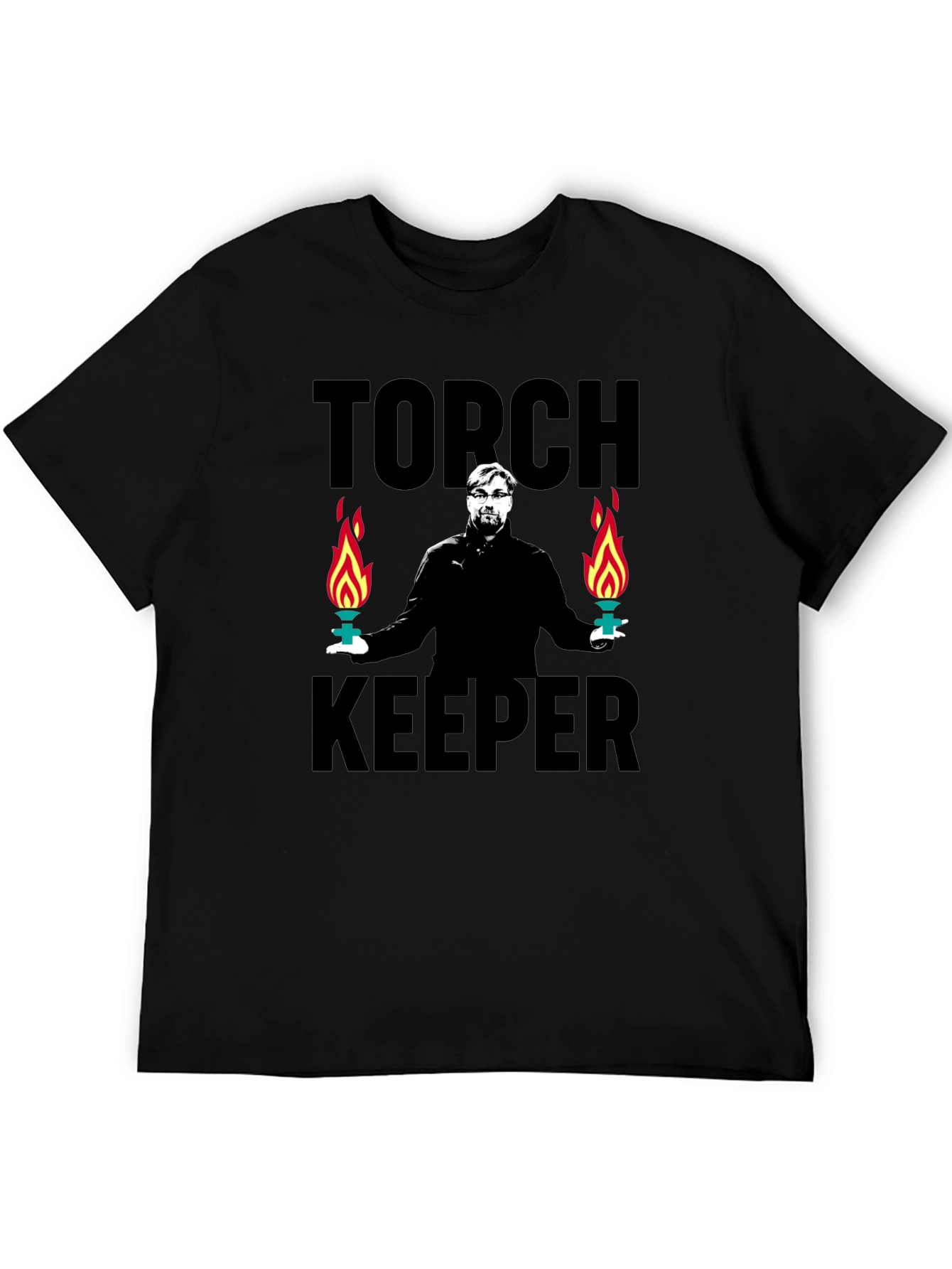 Torch Keeper Graphic Tee - Stylish Black T-Shirt