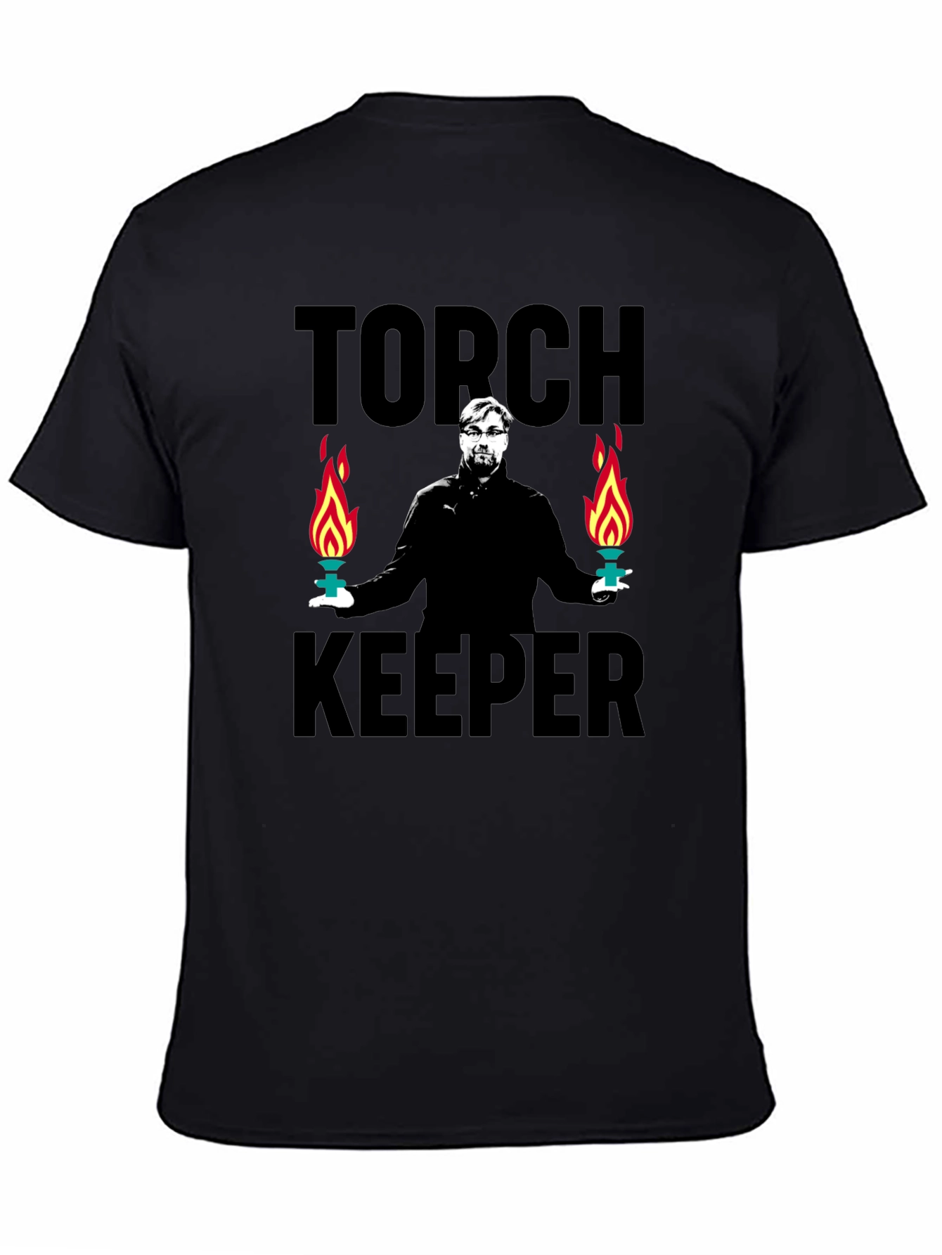 Torch Keeper Graphic Tee - Stylish Black T-Shirt