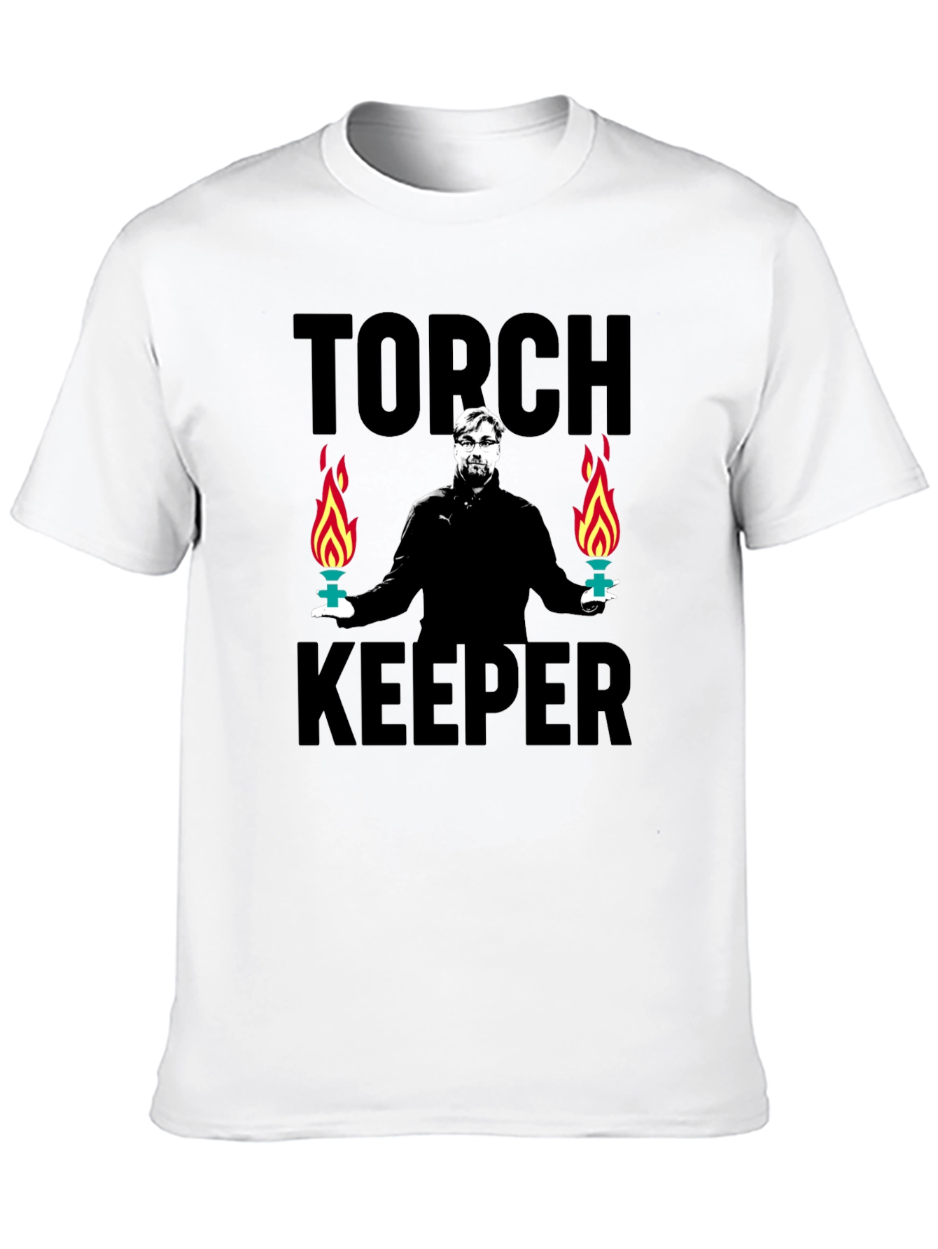 Torch Keeper Graphic Tee - Stylish Black T-Shirt
