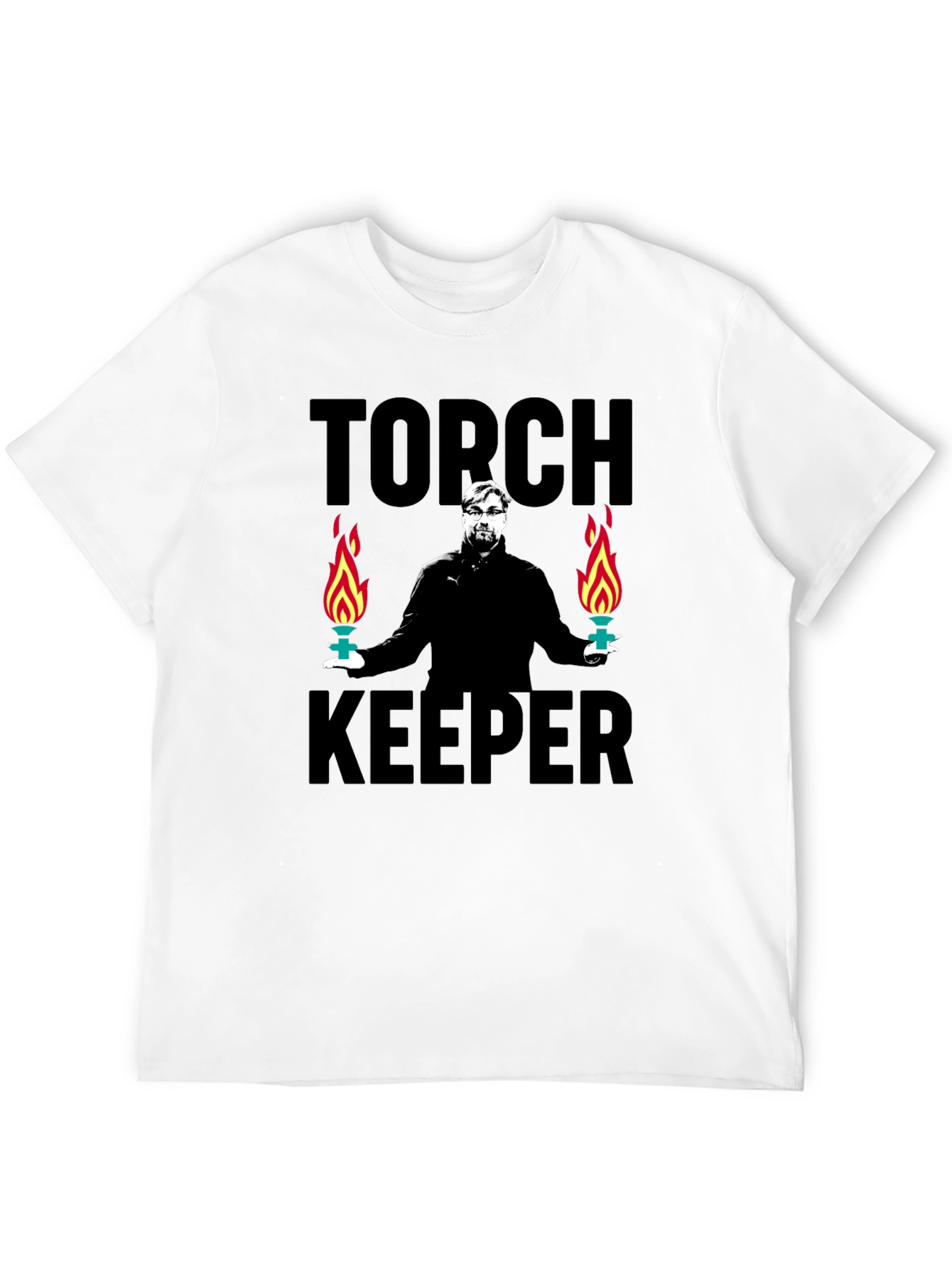 Torch Keeper Graphic Tee - Stylish Black T-Shirt