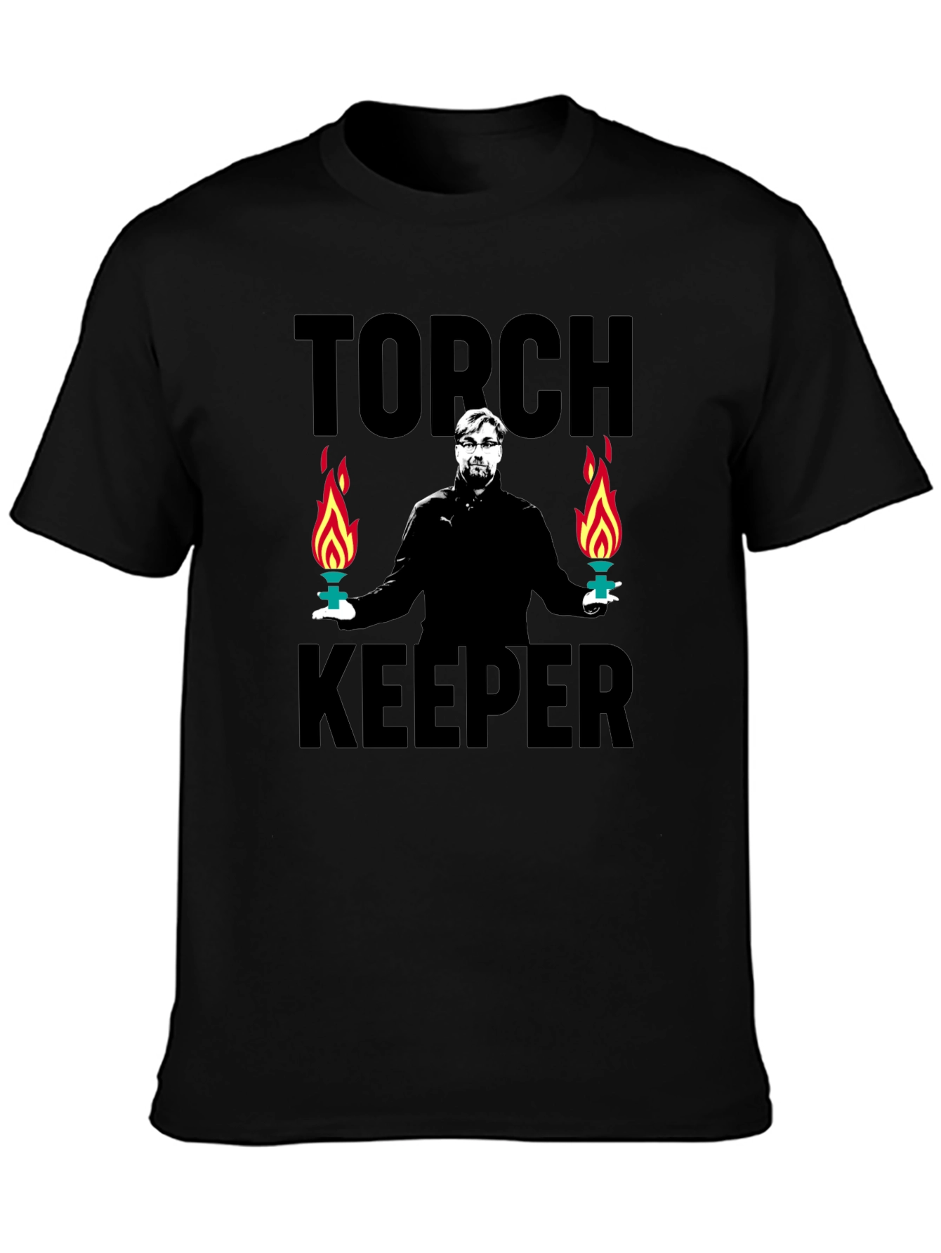 Torch Keeper Graphic Tee - Stylish Black T-Shirt