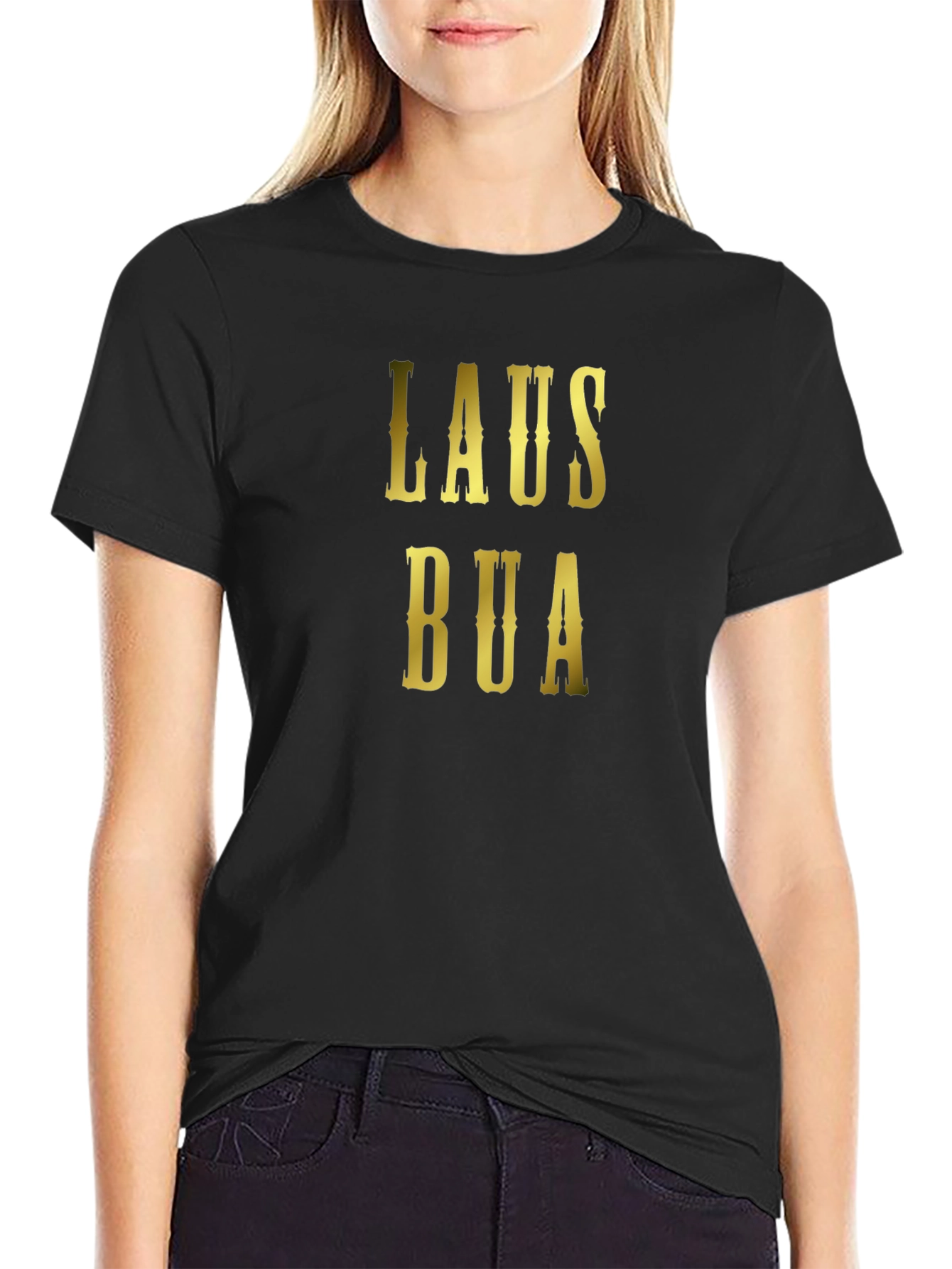 Lausbua T-Shirt - Black Cotton Blend Tee