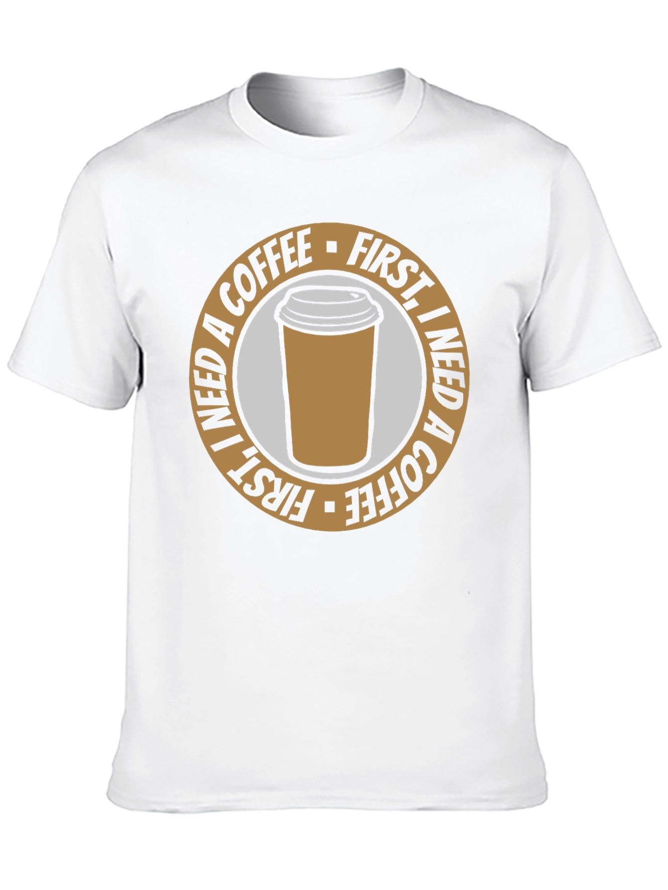 Coffee First T-Shirt - Black Graphic Tee
