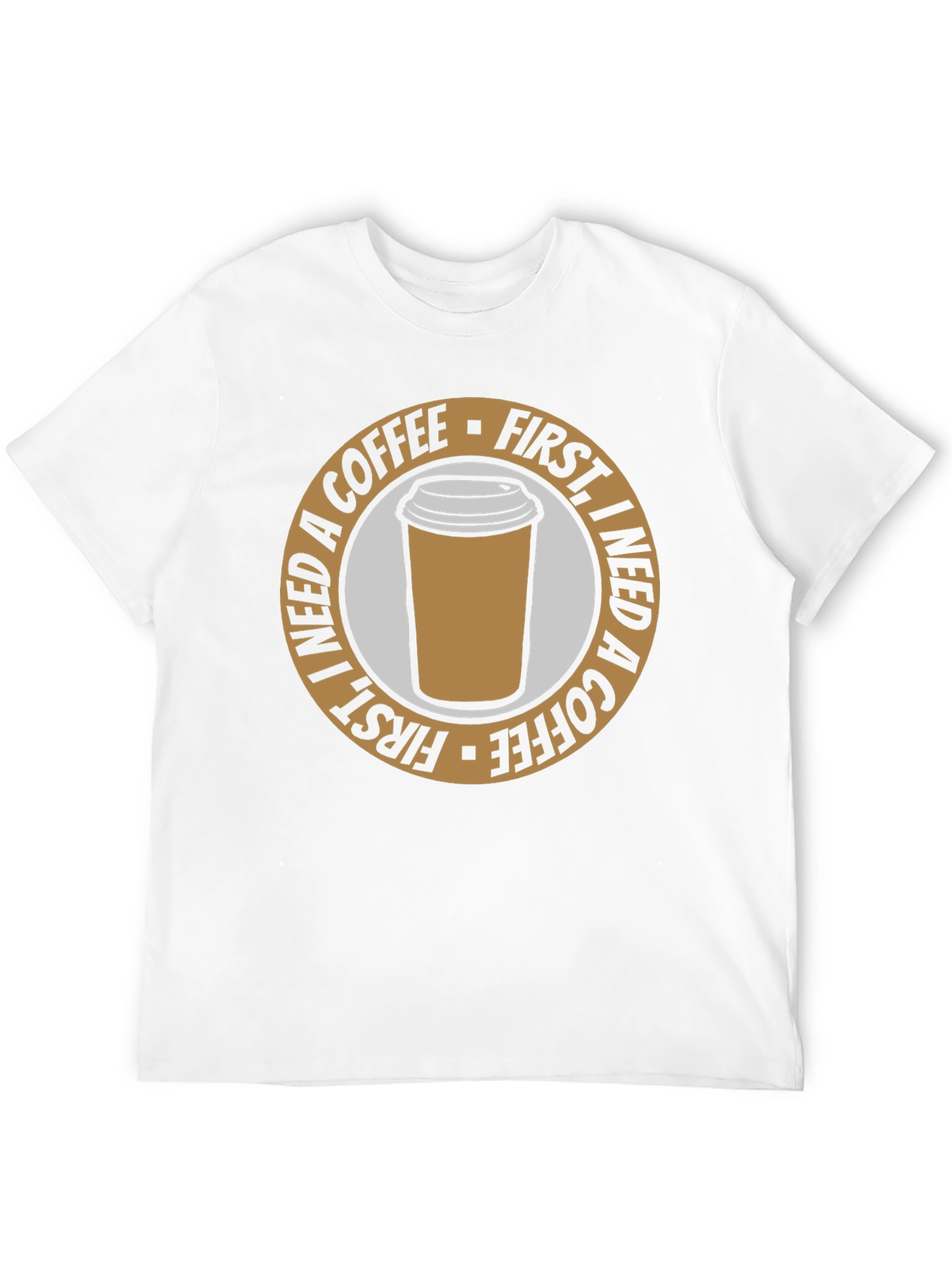 Coffee First T-Shirt - Black Graphic Tee
