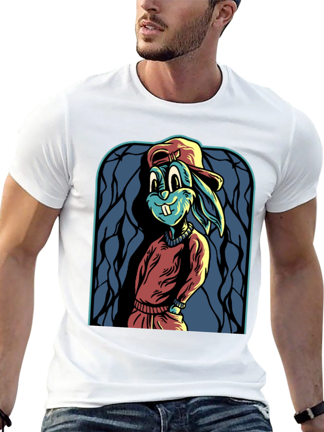 Cartoon Rabbit Graphic Tee