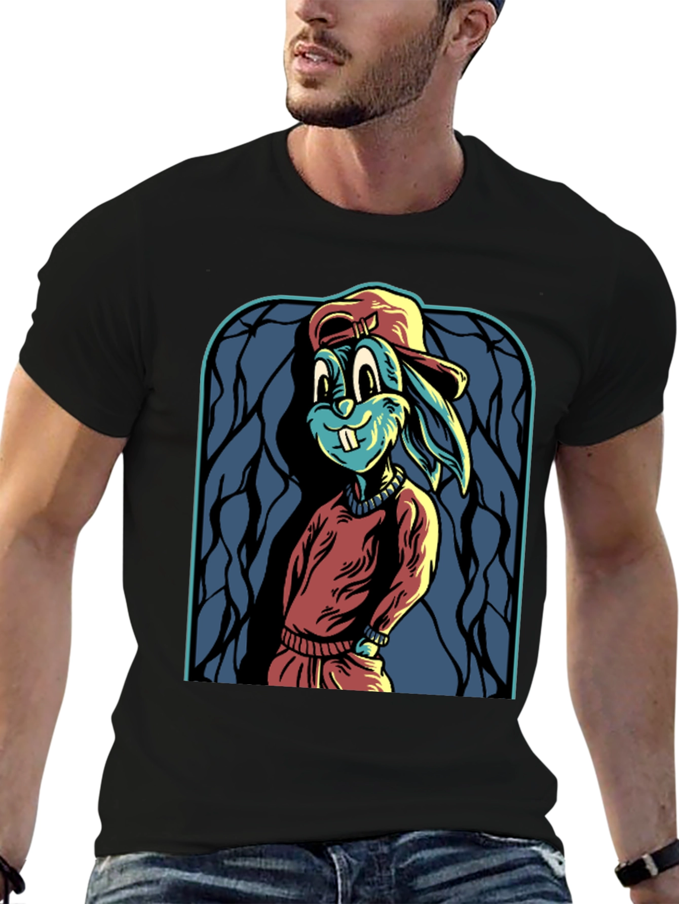 Cartoon Rabbit Graphic Tee