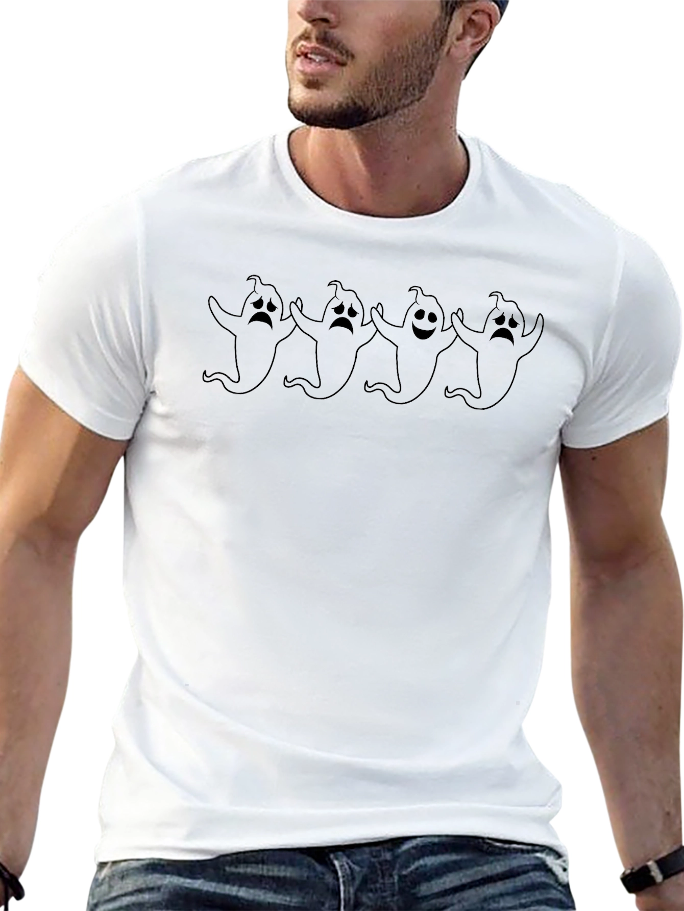 Spooky Ghost T-Shirt - Halloween Tee