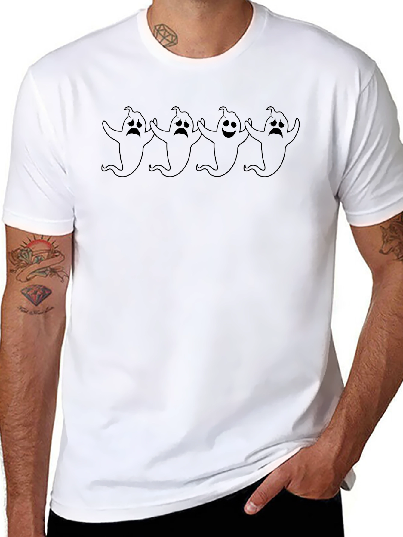 Spooky Ghost T-Shirt - Halloween Tee
