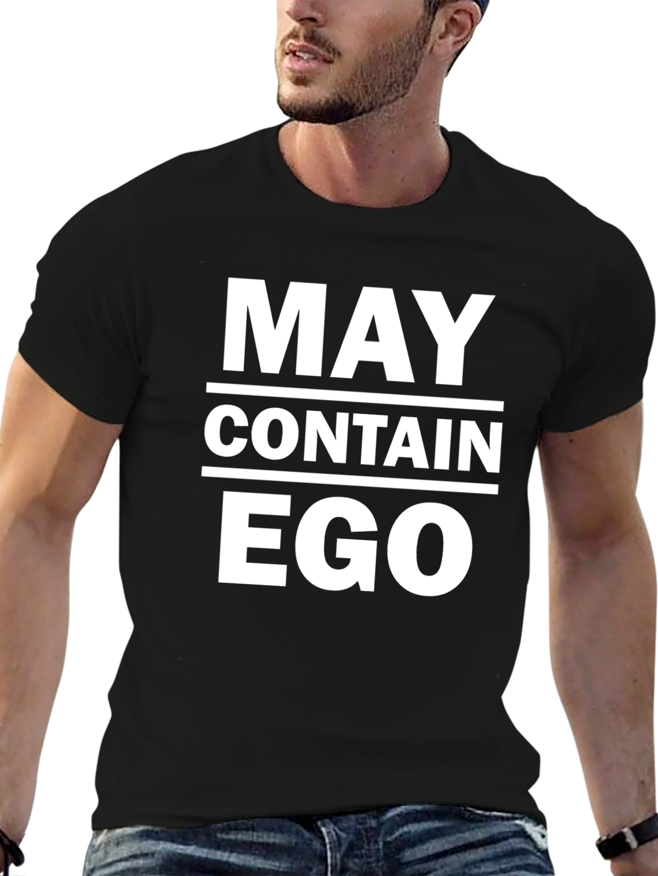 May Contain Ego Funny Sarcastic T-Shirt
