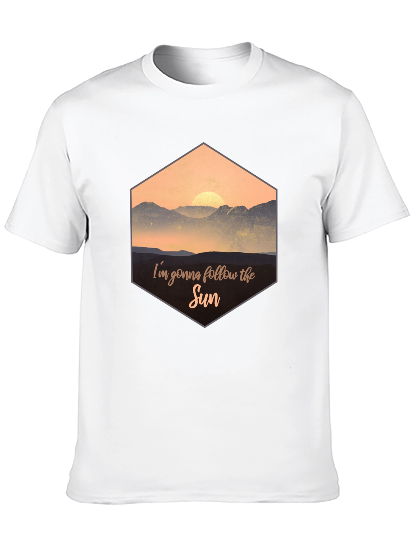 Sun Follower Graphic Tee - Black Cotton Blend T-Shirt