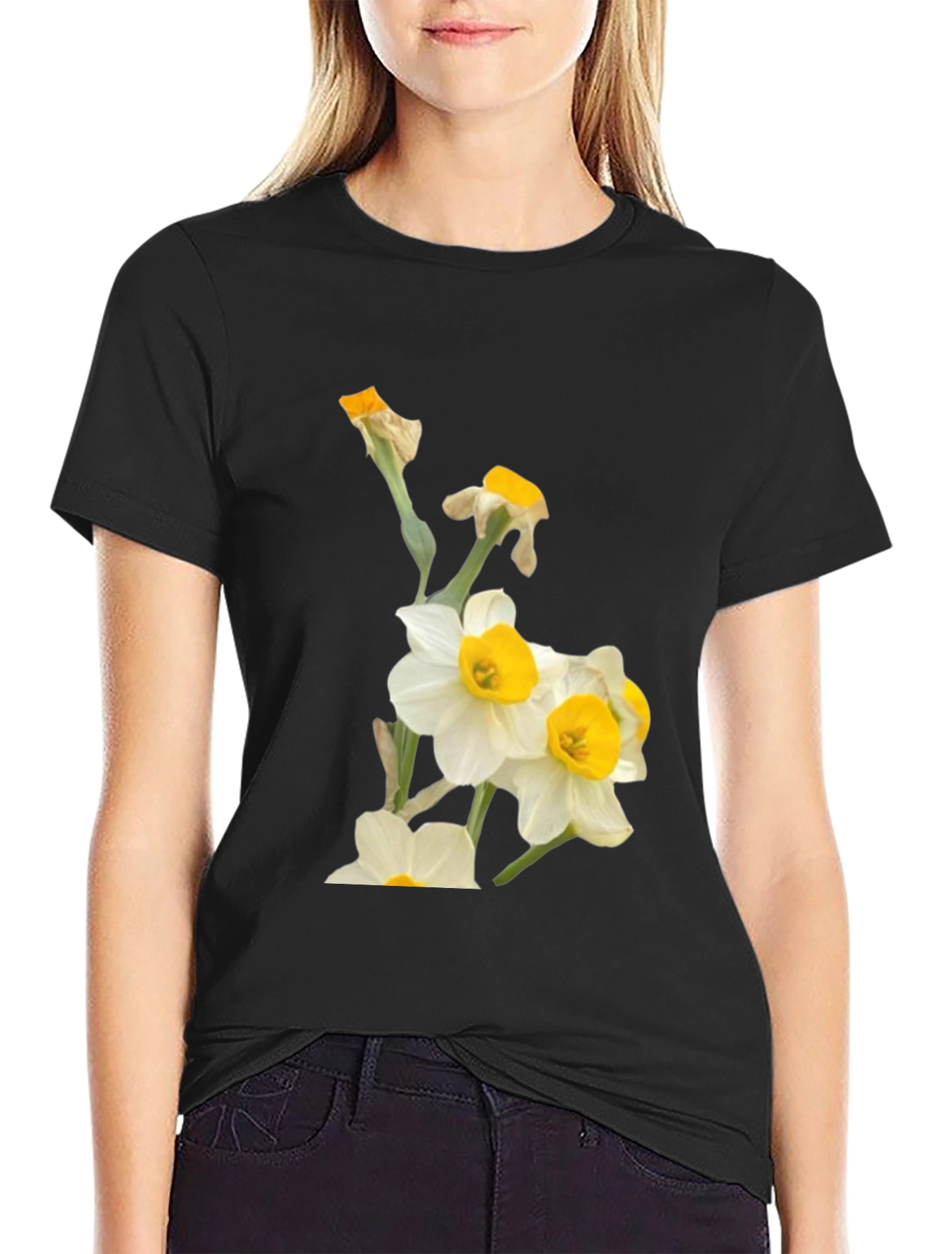 Floral Daffodil Graphic T-Shirt