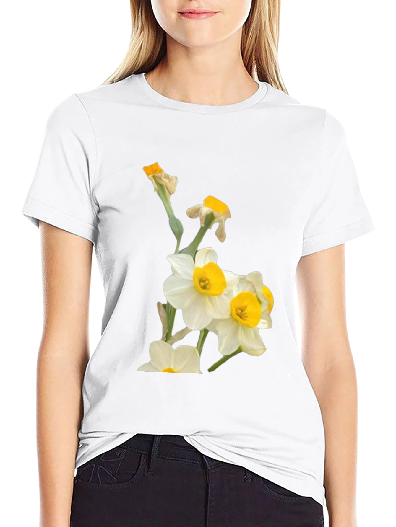 Floral Daffodil Graphic T-Shirt