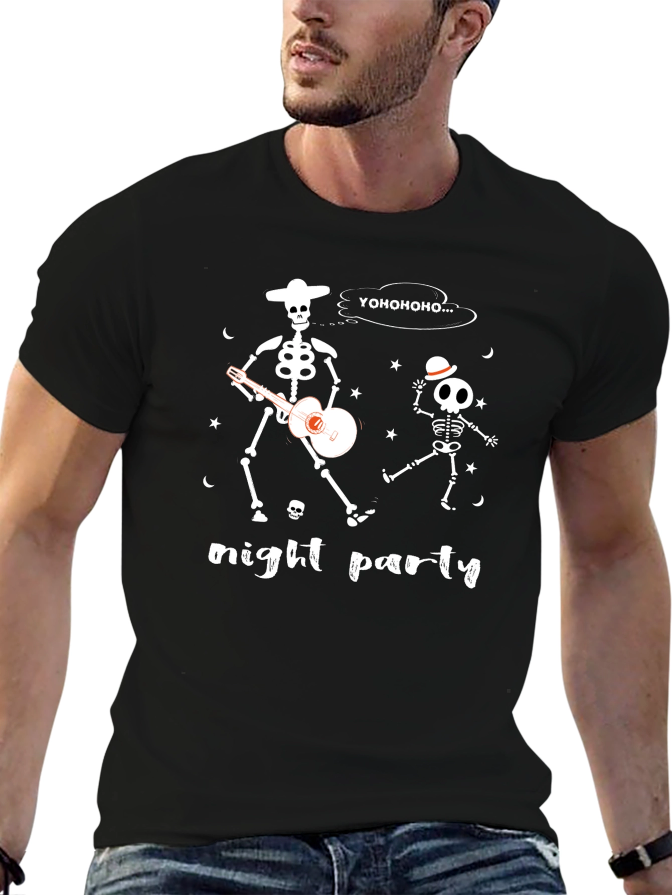 Night Party Skeleton Guitarist T-Shirt