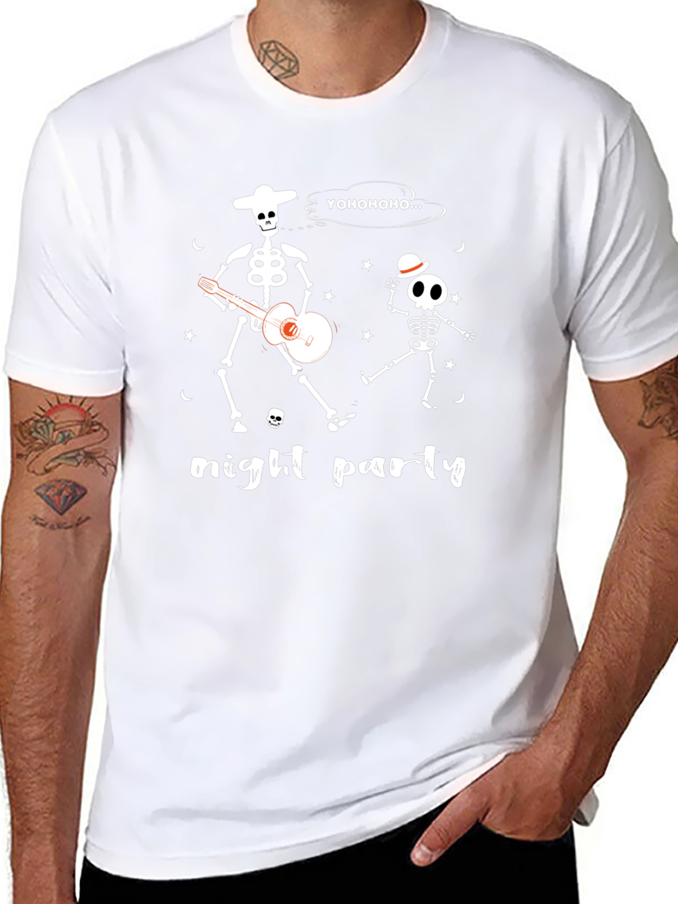 Night Party Skeleton Guitarist T-Shirt