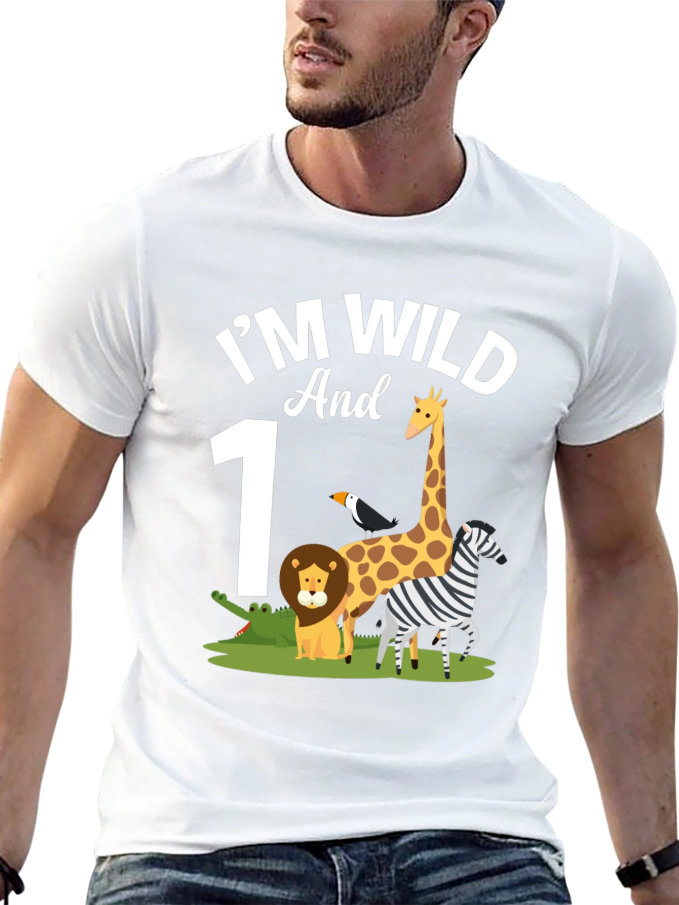 Im Wild and 1st Birthday Safari T-Shirt
