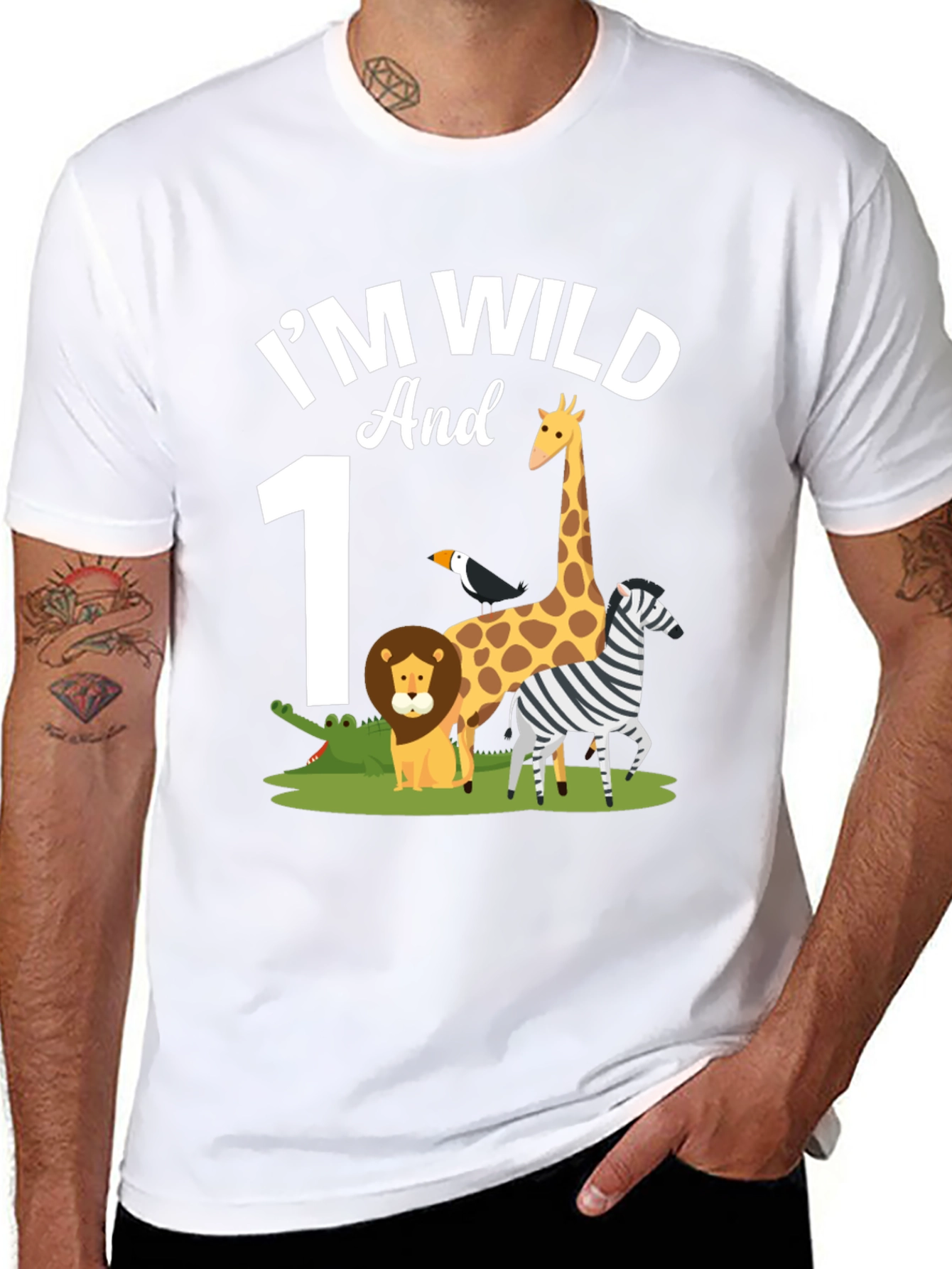 Im Wild and 1st Birthday Safari T-Shirt