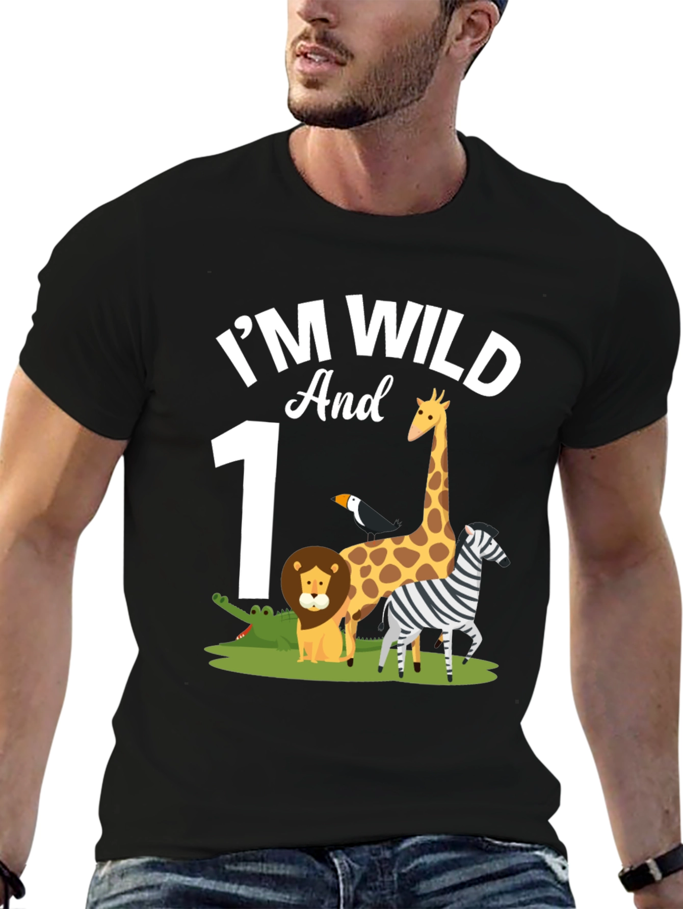 Im Wild and 1st Birthday Safari T-Shirt