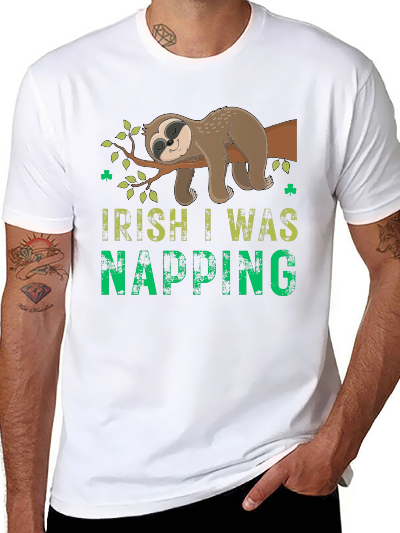 Irish I Was Napping Sloth Tee