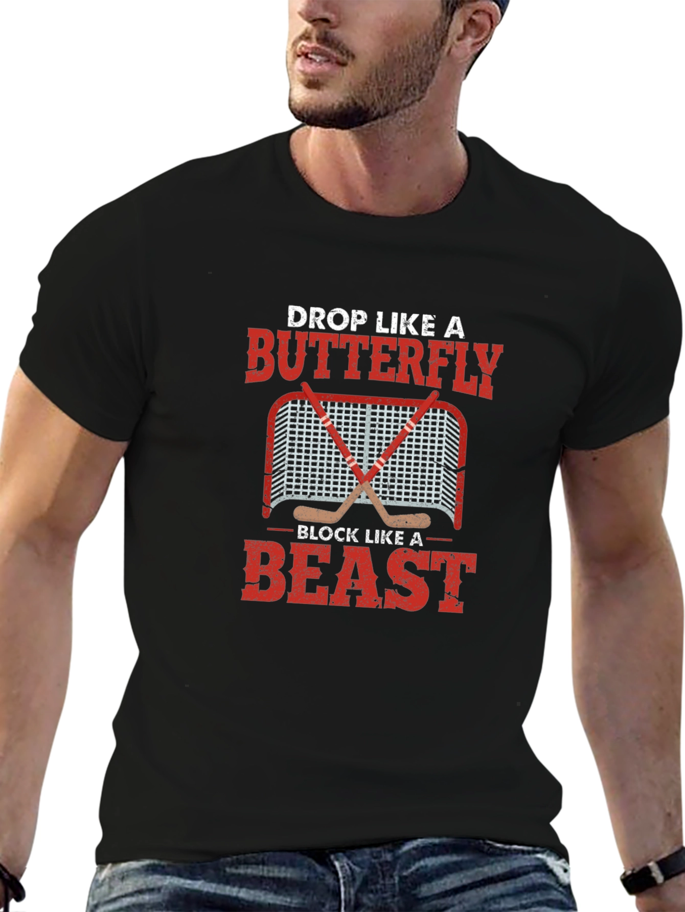 Hockey Goalie Butterfly Beast T-Shirt